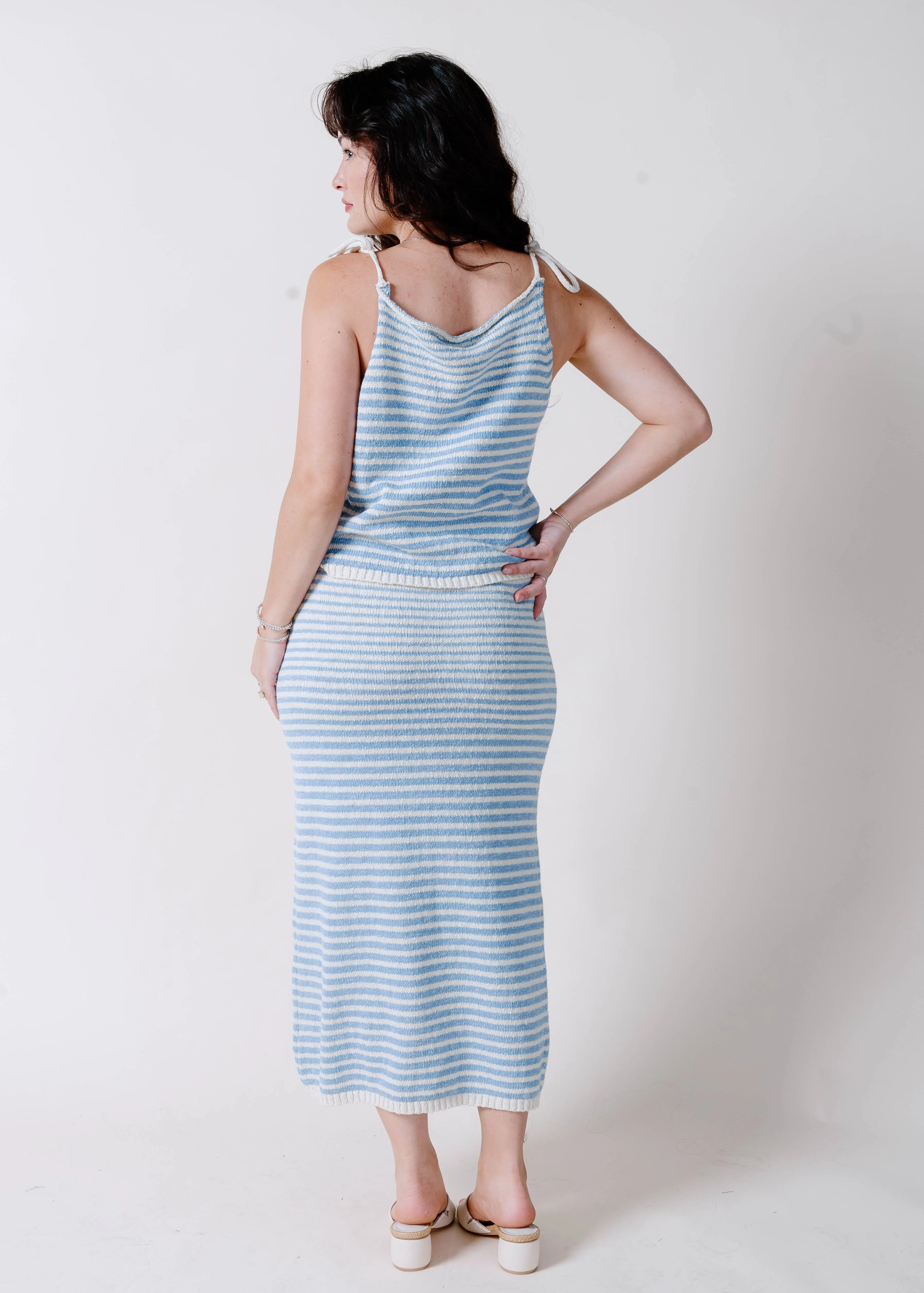 The Shore Striped Midi Skirt - Blue sold by Vinnie Louise product image thumbnail 4