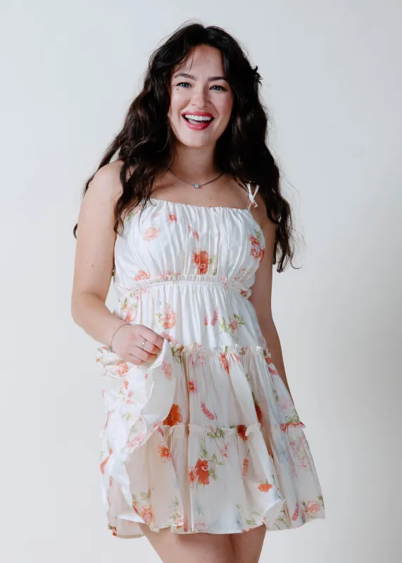 The Daira Floral Mini Dress made by Blu Pepper