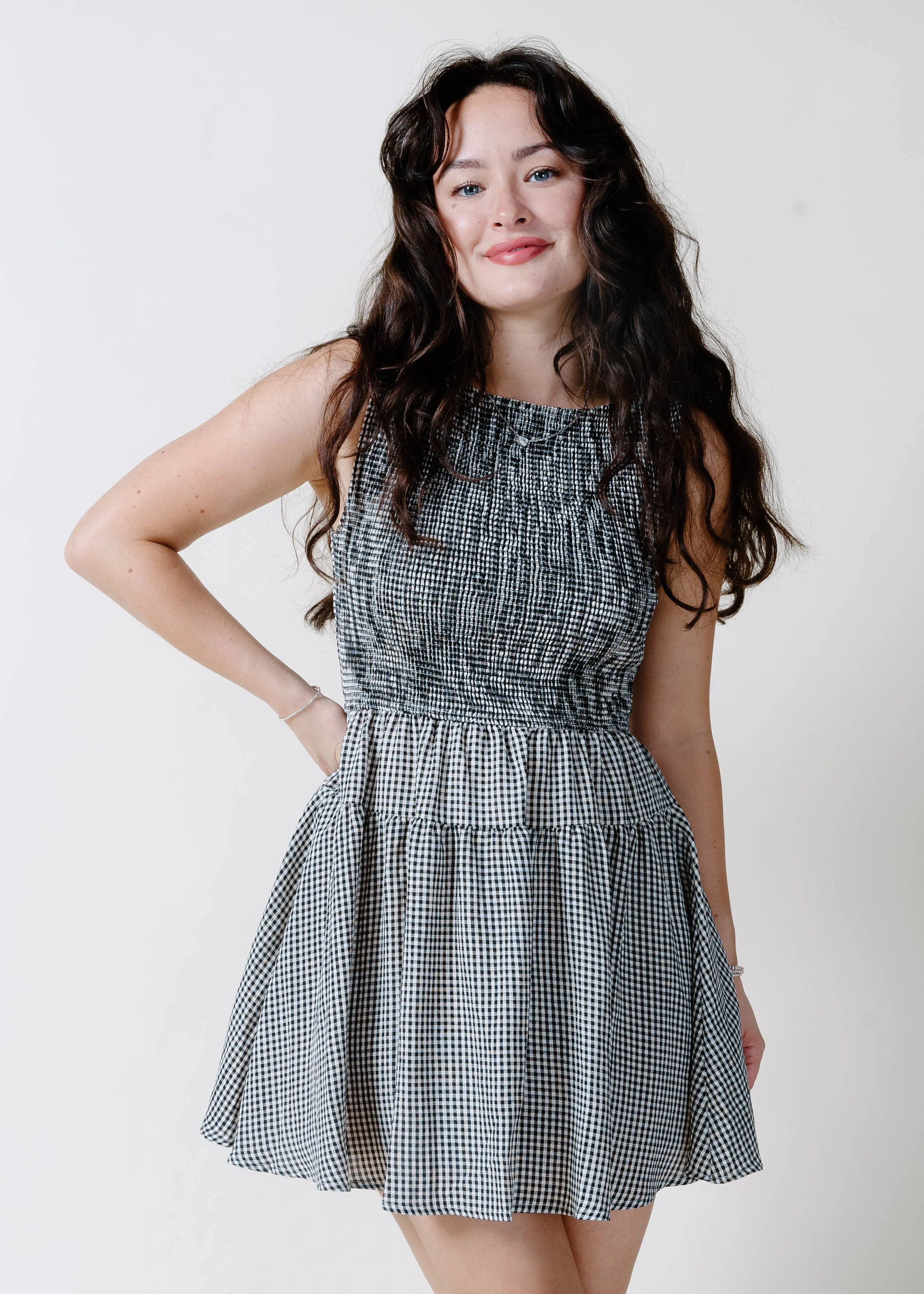 The Melanie Gingham Mini Dress sold by Vinnie Louise product image thumbnail 3
