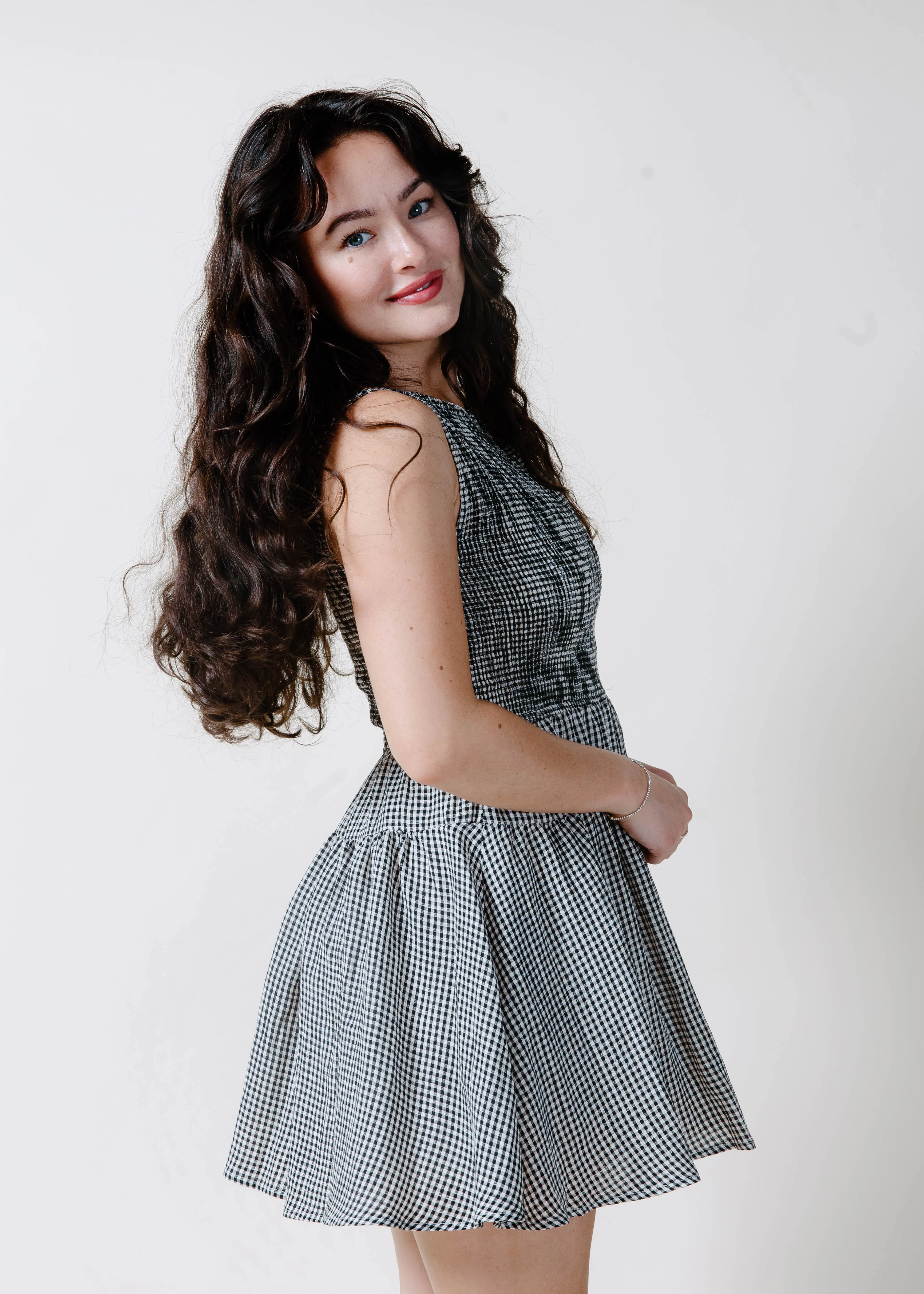 The Melanie Gingham Mini Dress sold by Vinnie Louise product image thumbnail 4