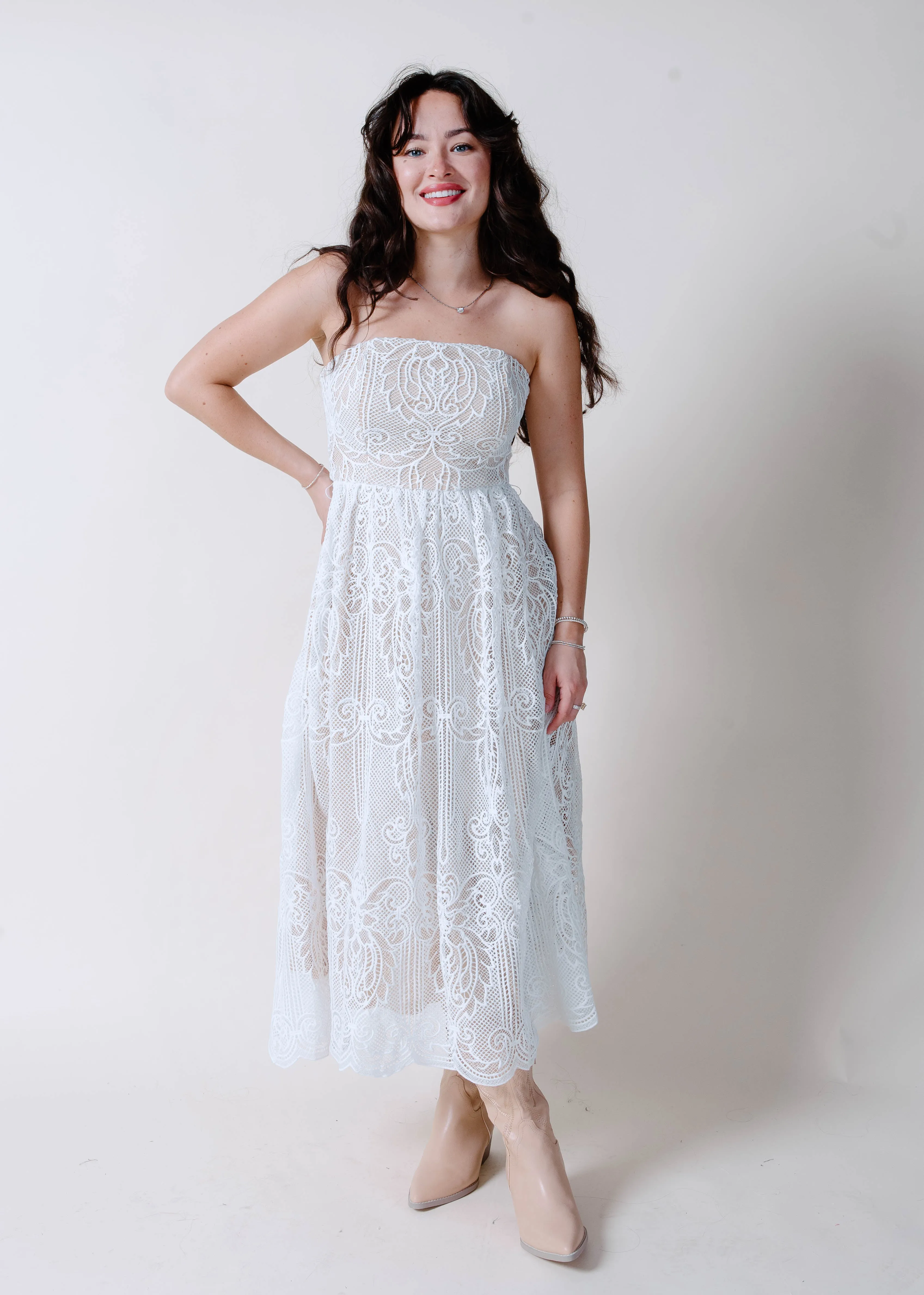 The Portland Lace Midi Dress sold by Vinnie Louise product image thumbnail 3