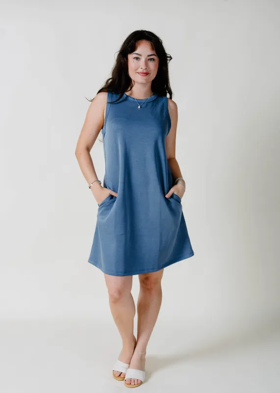 Adaleide Mini Dress - Denim made by Gilli