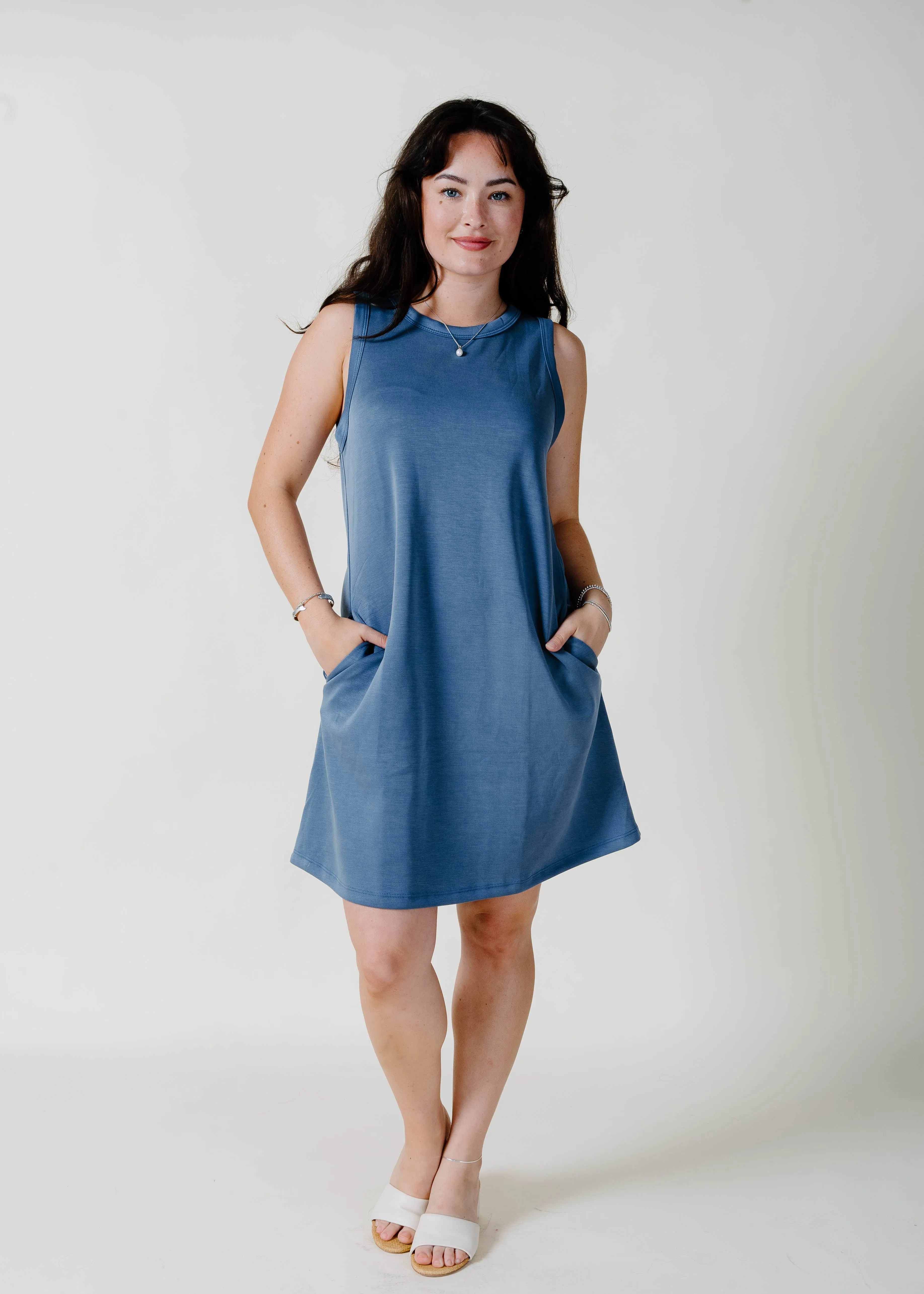 Adaleide Mini Dress - Denim sold by Vinnie Louise