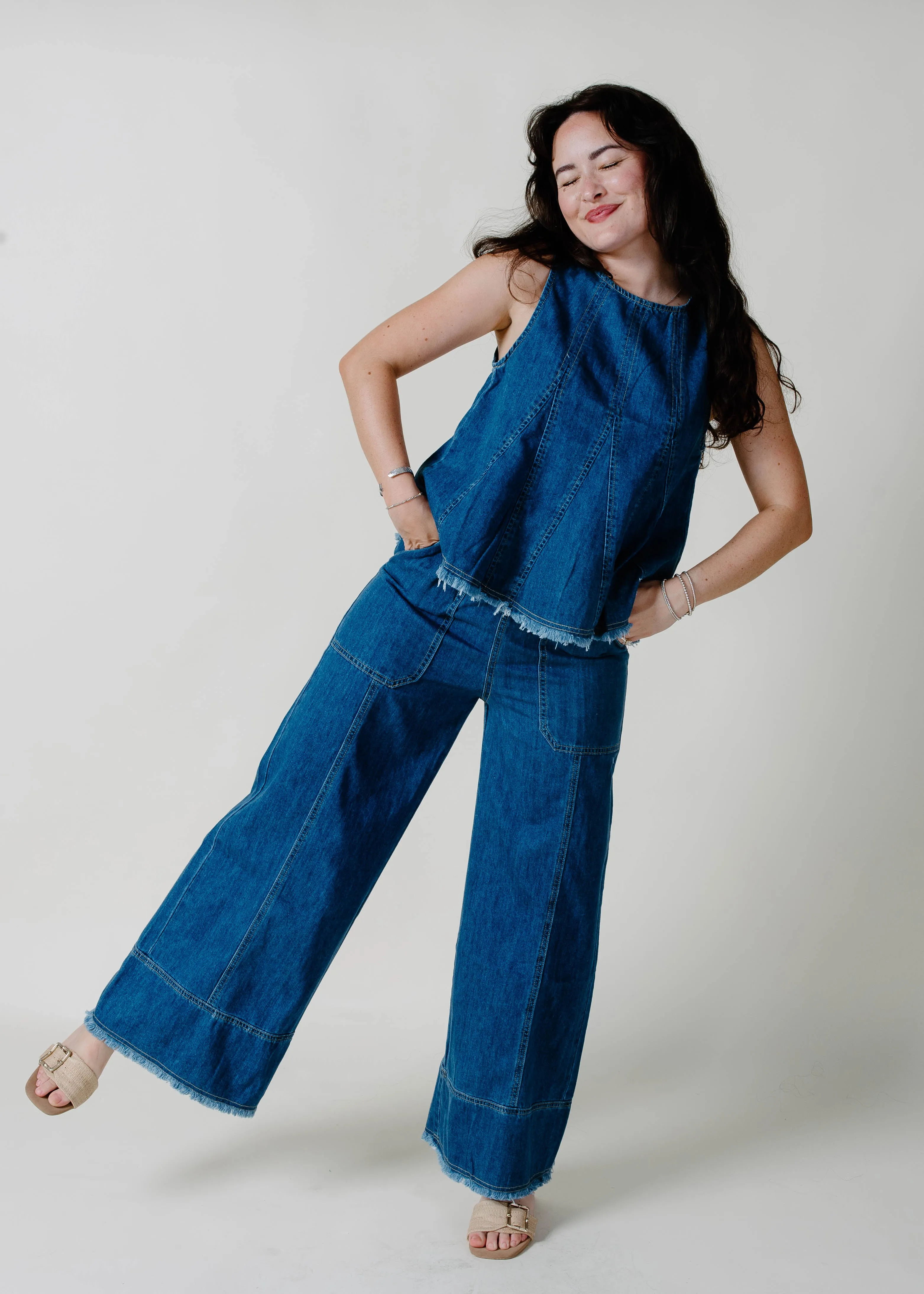 Tayler Denim Pants Set sold by Vinnie Louise product image thumbnail 4