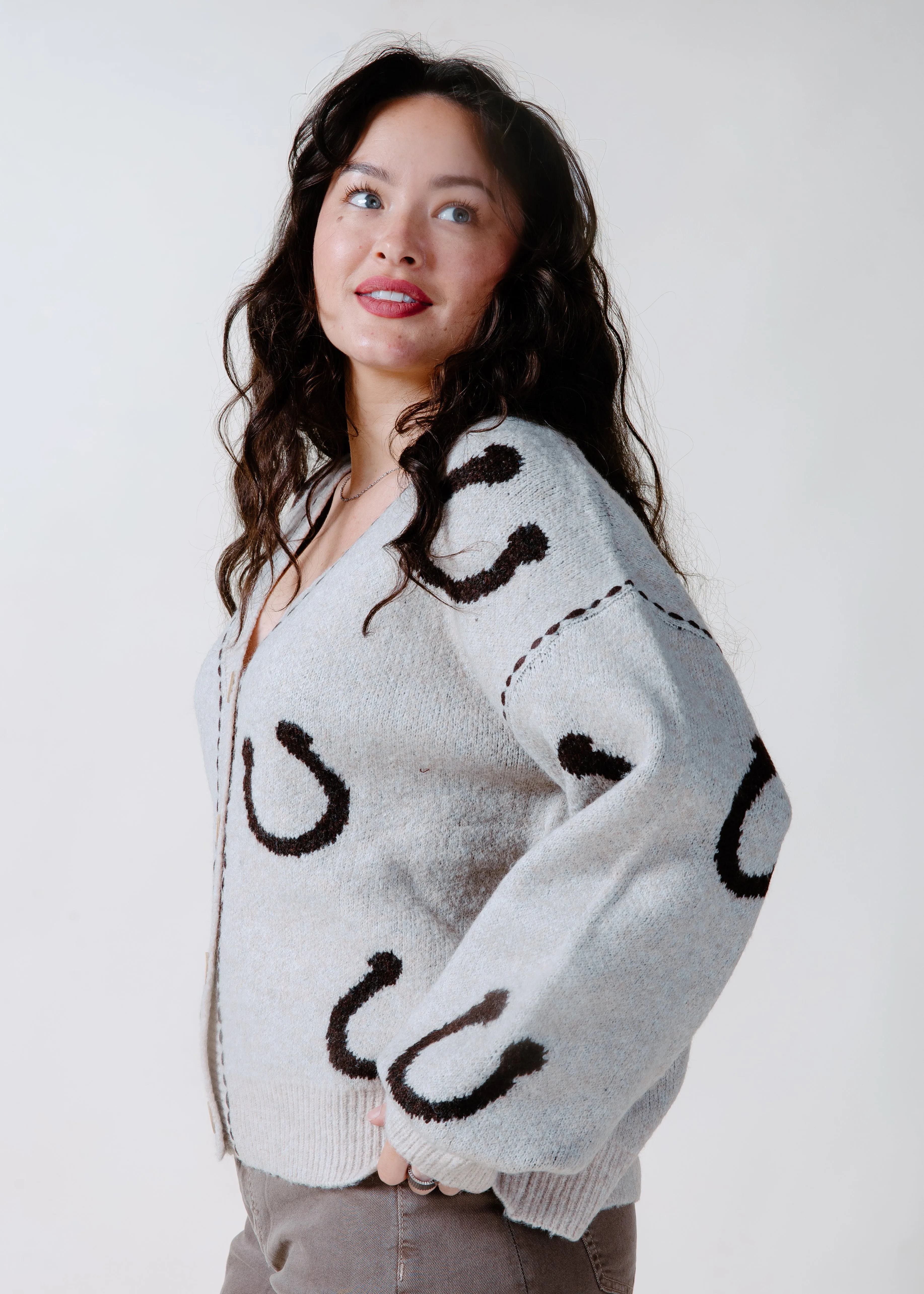 The Western Horseshoe Cardigan - Oatmeal sold by Vinnie Louise product image thumbnail 4