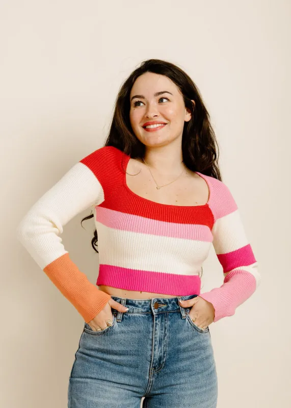 Laurie Long Sleeve Top- Pink sold by Vinnie Louise