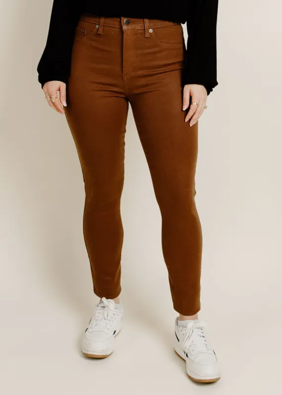 Aline High Rise Skinny - Saddle sold by Vinnie Louise