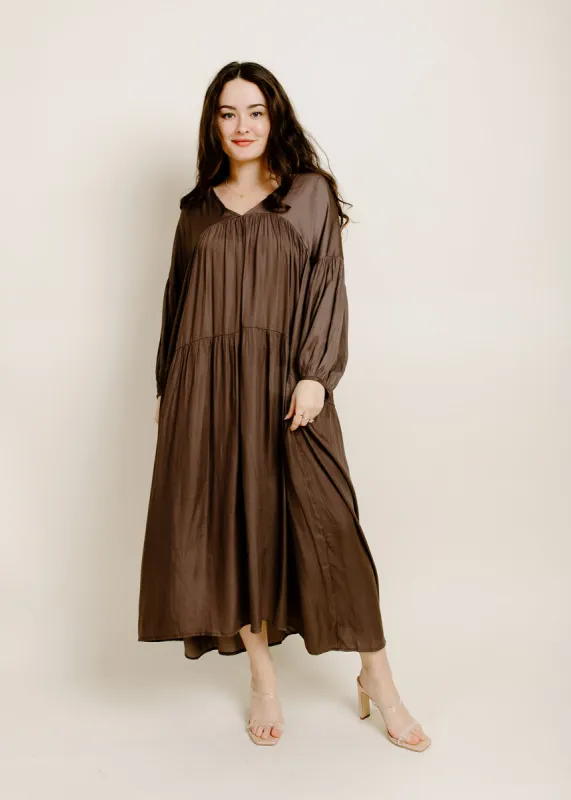 Nadia Midi Dress - Chestnut sold by Vinnie Louise