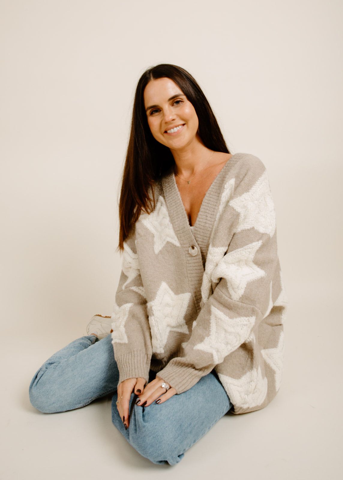 Maven Cardigan - Taupe sold by Vinnie Louise