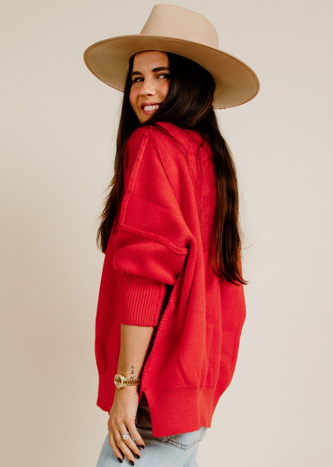 Harvey Sweater - Red sold by Vinnie Louise product image thumbnail 2