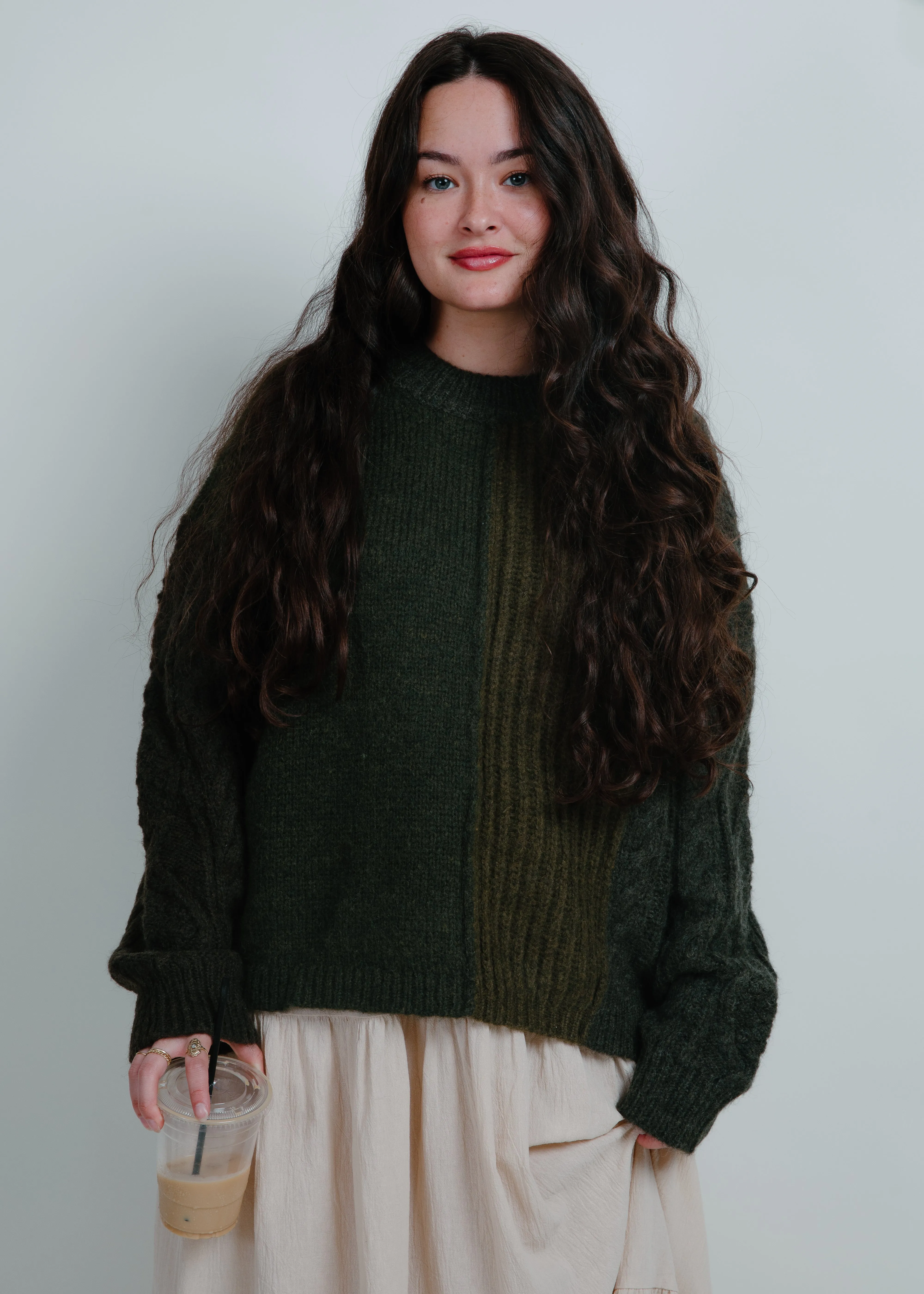 Sweet Melody Colorblock Sweater - Olive sold by Vinnie Louise product image thumbnail 3