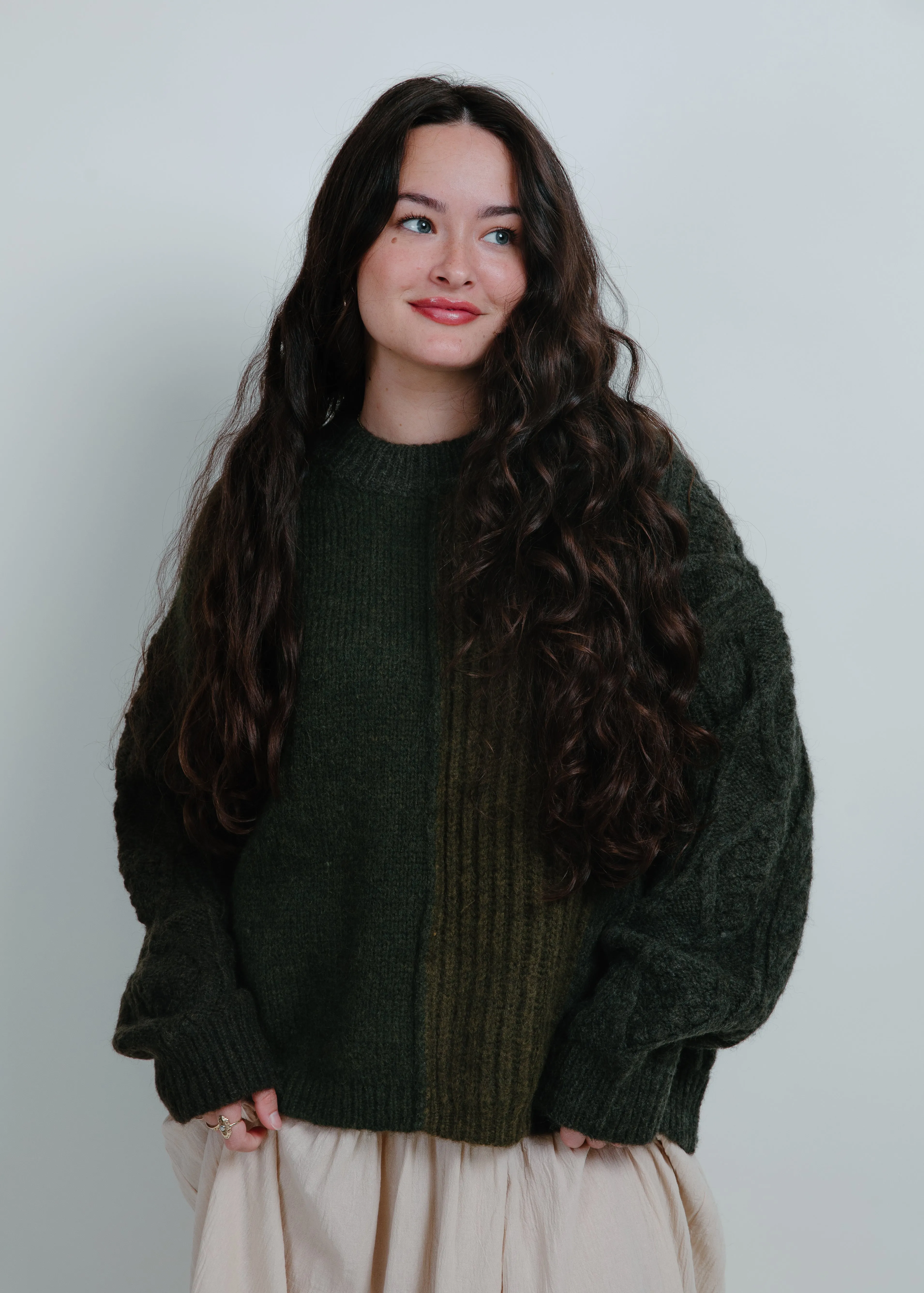 Sweet Melody Colorblock Sweater - Olive sold by Vinnie Louise product image thumbnail 5