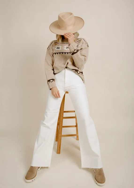 Penny High Rise Wide Leg Crop - Sand sold by Vinnie Louise