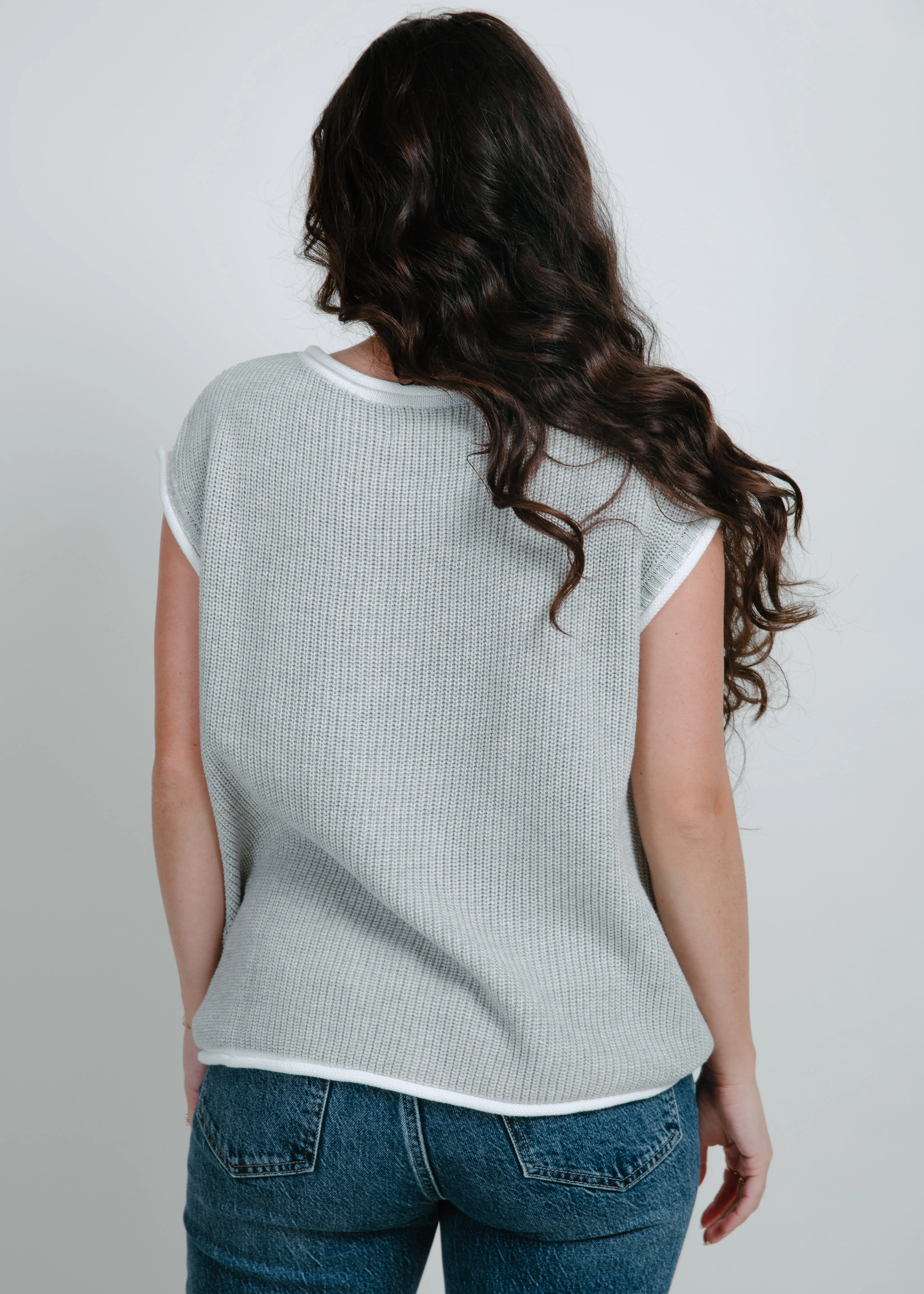 Carly Knitted Sweater Vest - Heather Grey sold by Vinnie Louise product image thumbnail 3