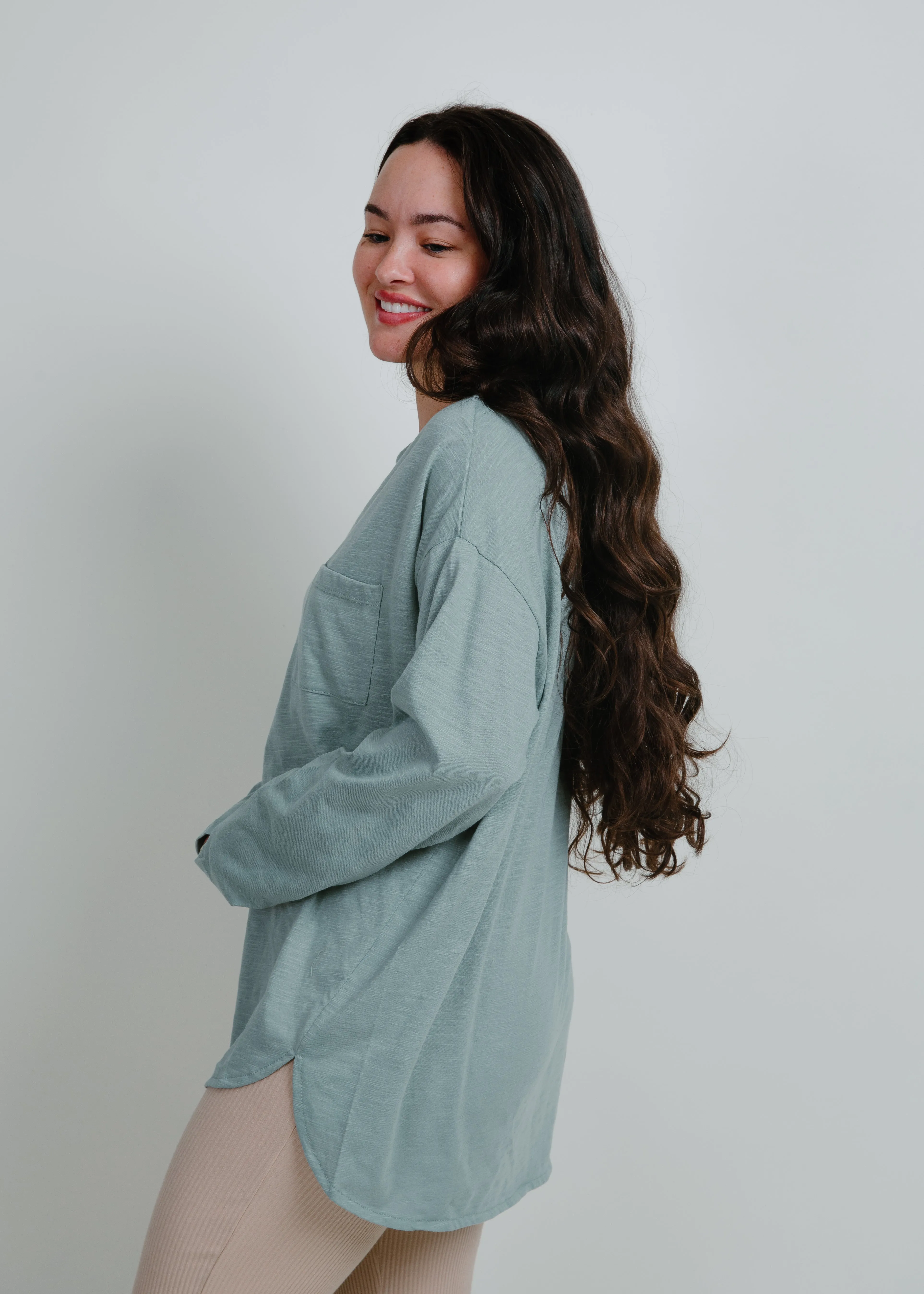 Kaity Oversized Knit Top - Sage sold by Vinnie Louise product image thumbnail 2