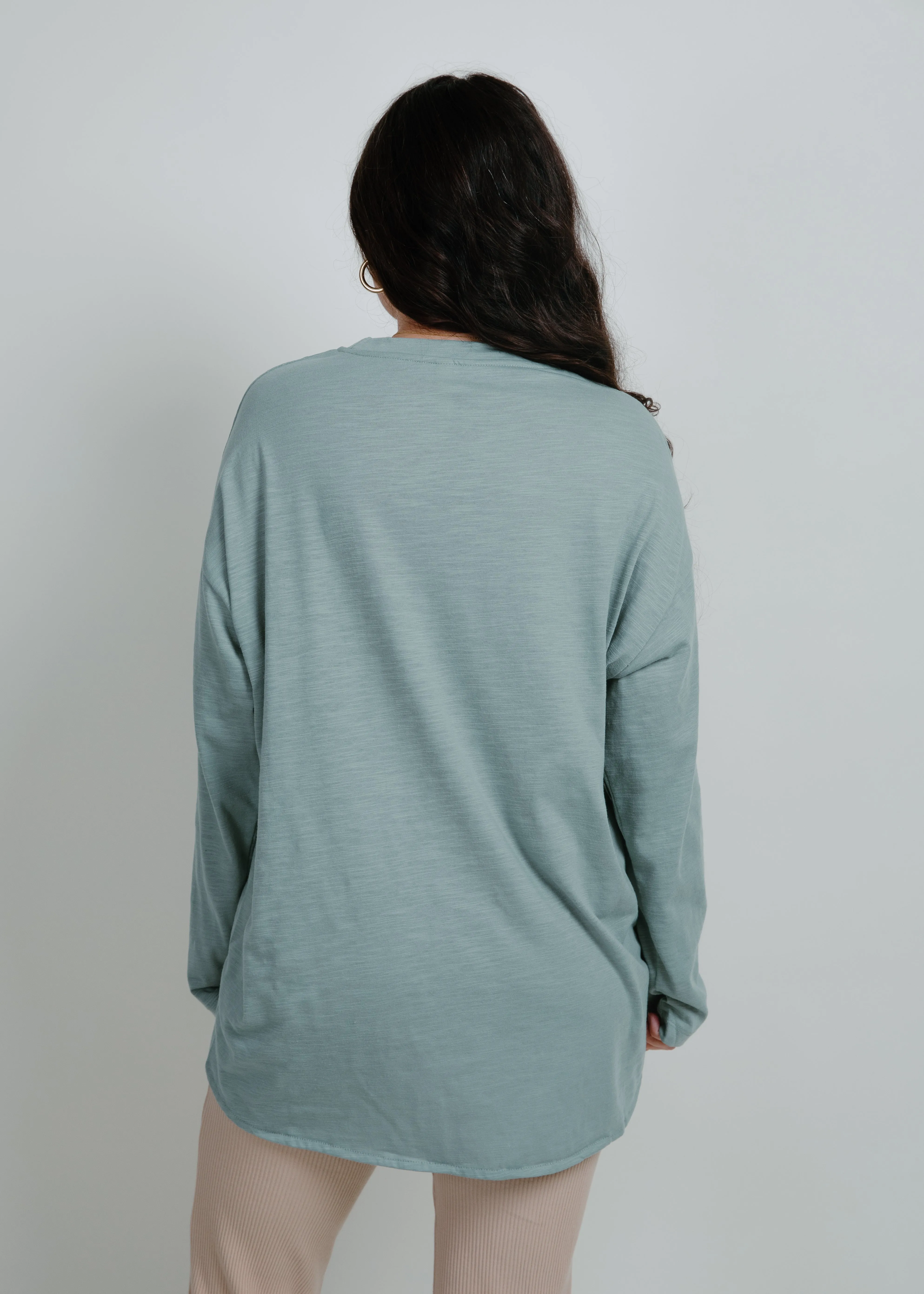 Kaity Oversized Knit Top - Sage sold by Vinnie Louise product image thumbnail 3