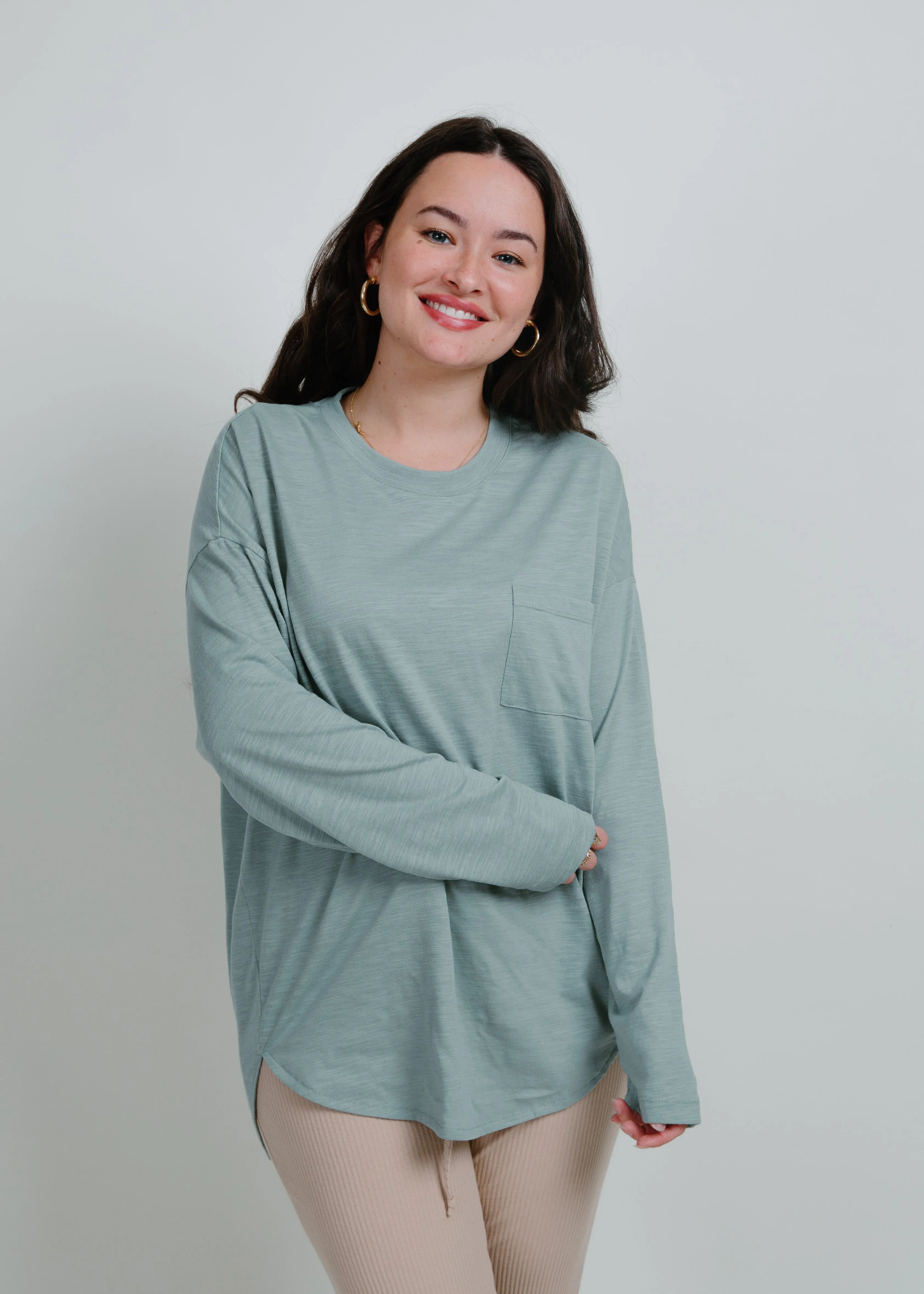 Kaity Oversized Knit Top - Sage sold by Vinnie Louise product image thumbnail 4