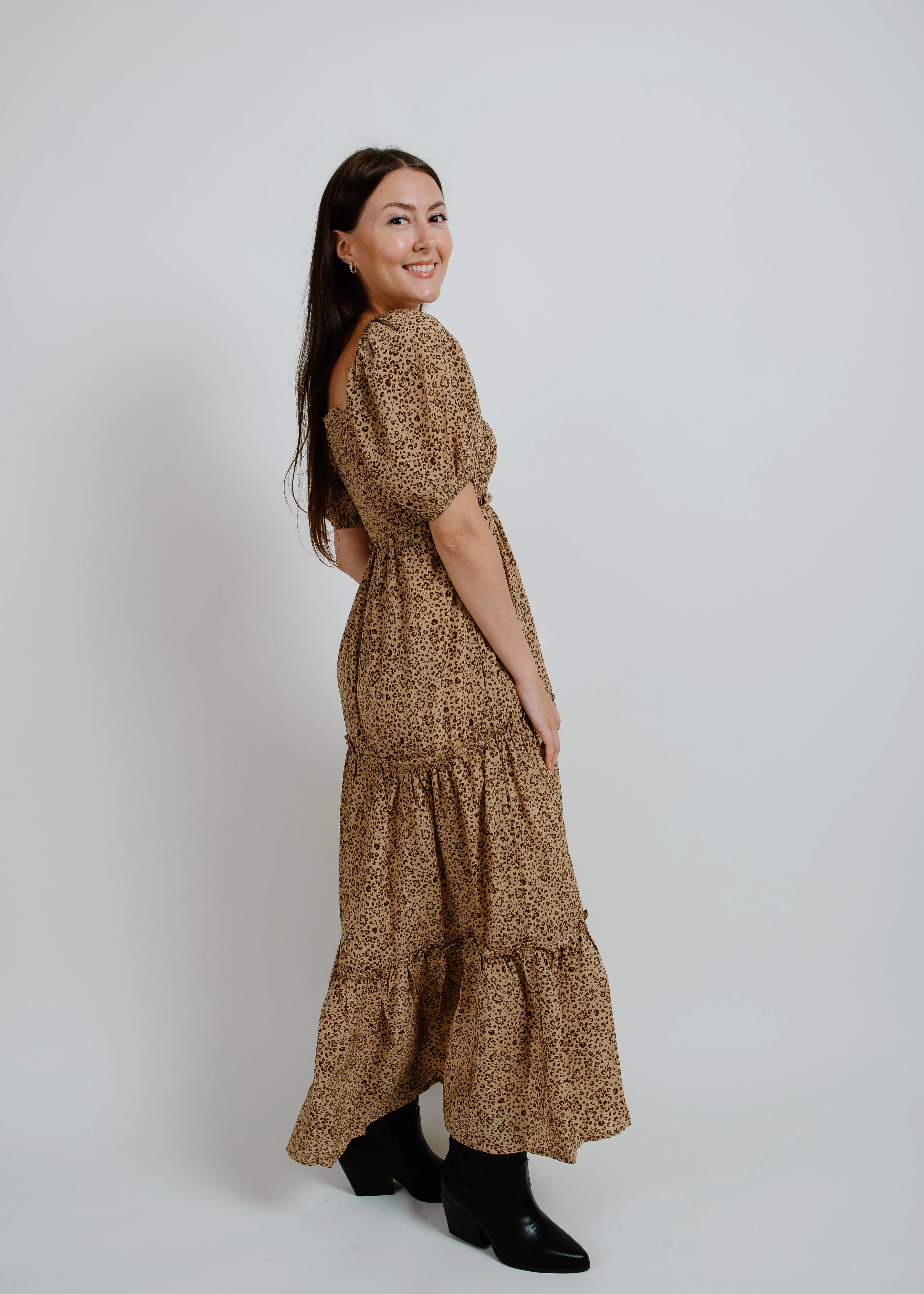 Leah Puff Sleeve Midi Dress sold by Vinnie Louise product image thumbnail 2