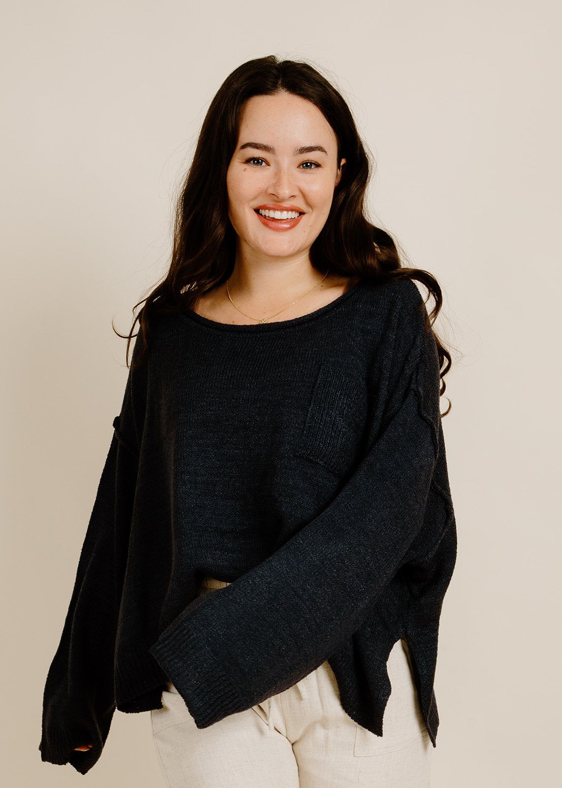 Lucy Pullover - Navy sold by Vinnie Louise