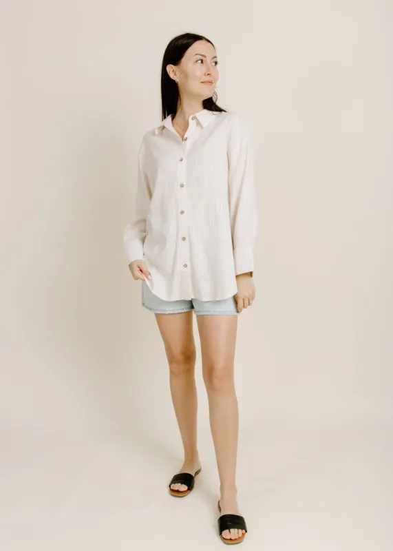 McGuire Button Up - Beige made by Blu Pepper