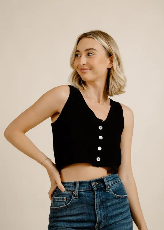 Camila Vest - Black sold by Vinnie Louise