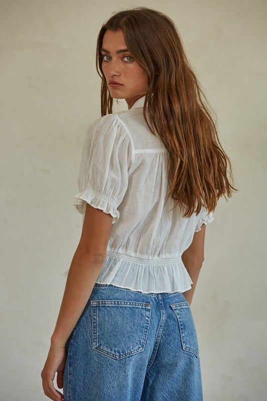 Irena Top - Ivory sold by Vinnie Louise product image thumbnail 3