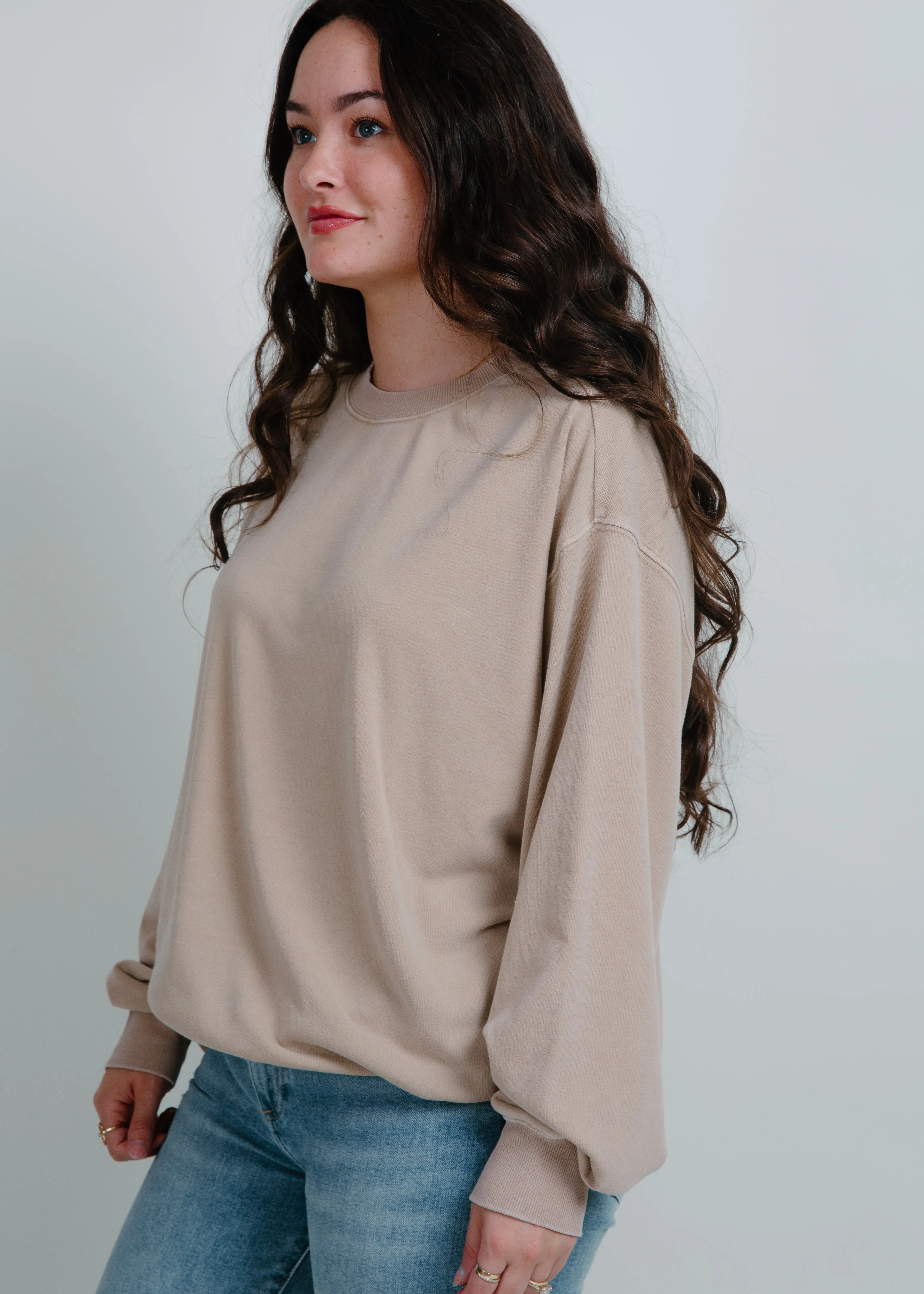 Lacee Crewneck - Taupe sold by Vinnie Louise product image thumbnail 2