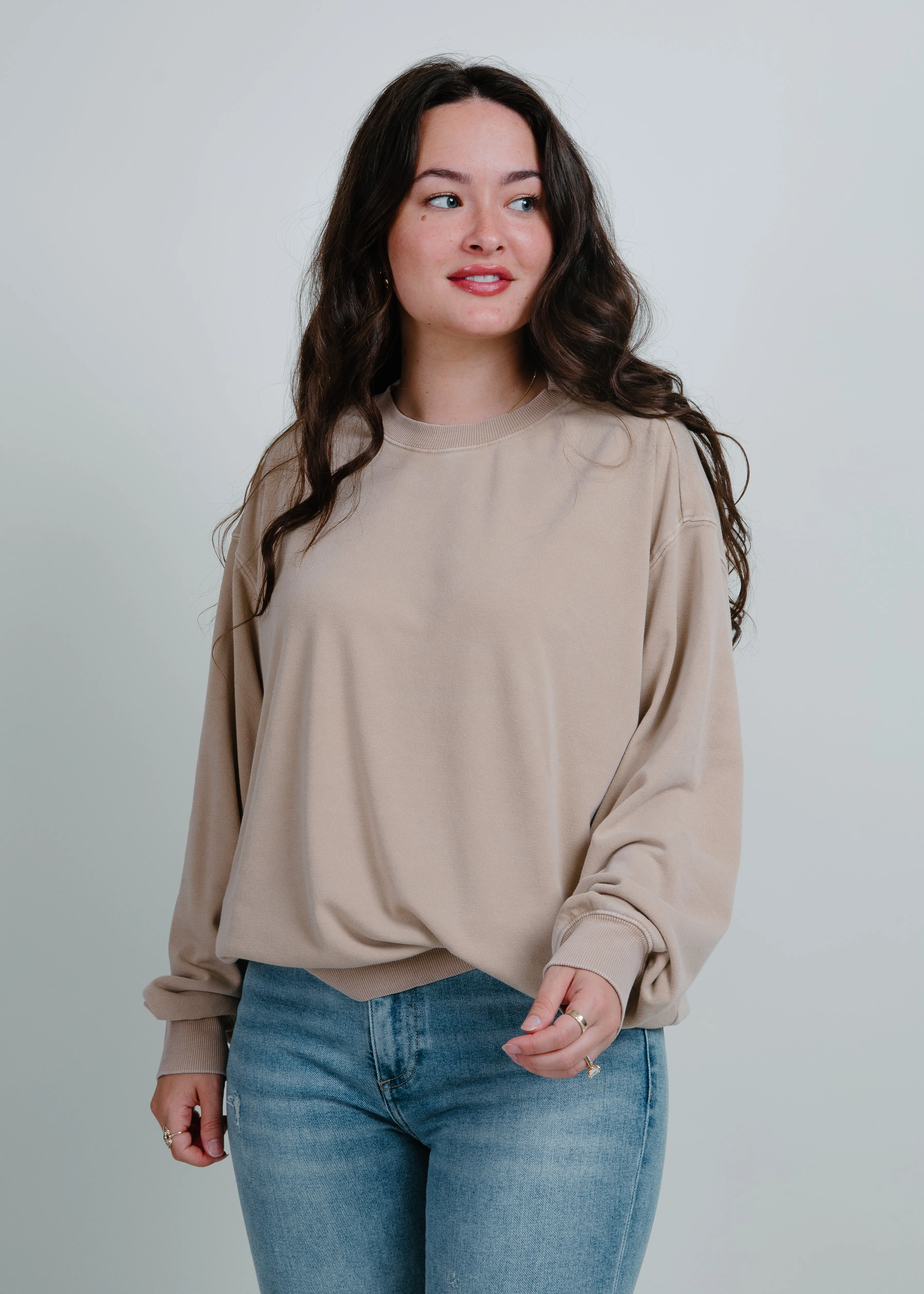 Lacee Crewneck - Taupe sold by Vinnie Louise product image thumbnail 5