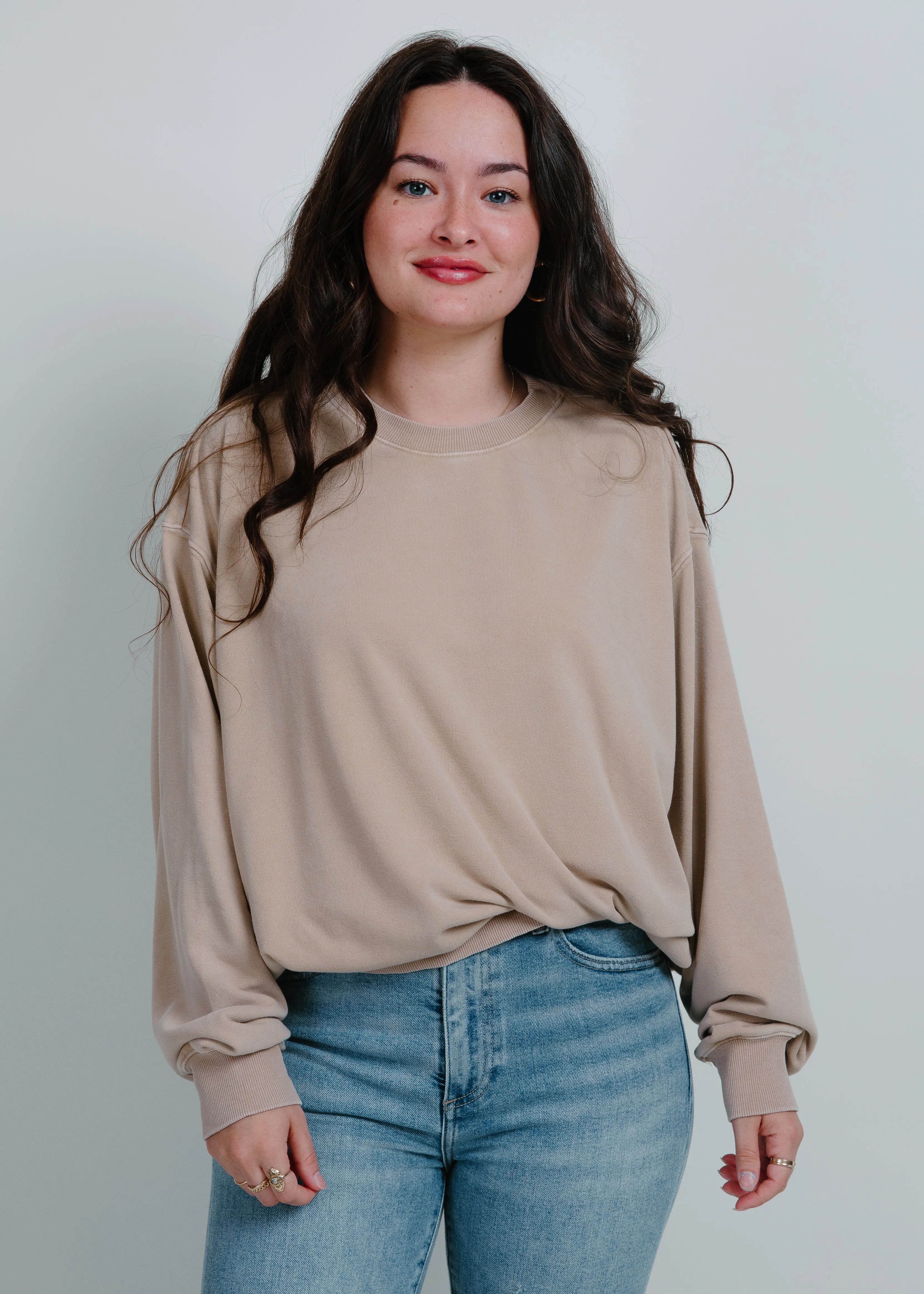 Lacee Crewneck - Taupe sold by Vinnie Louise product image thumbnail 4