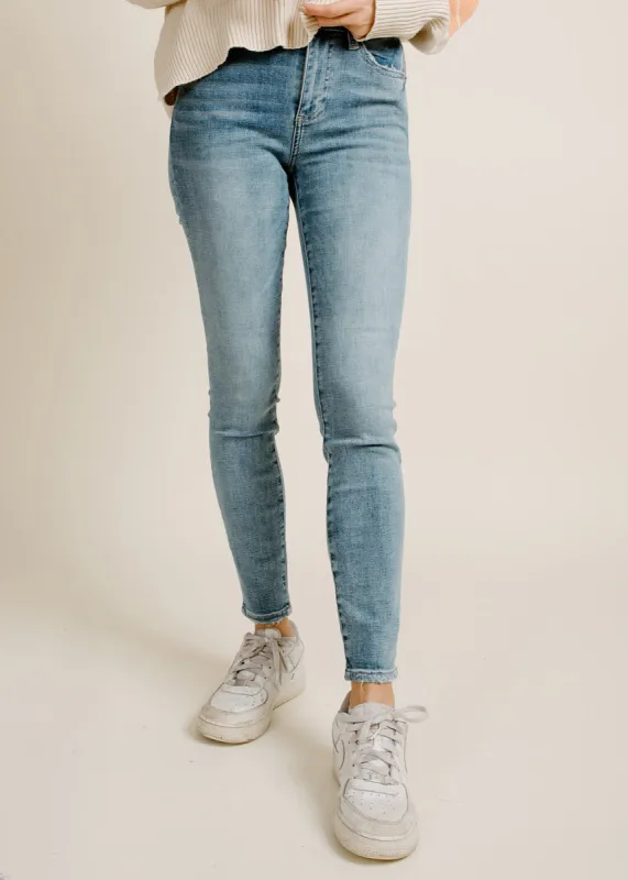 Audrey Midi Rise Skinny Denim - Hayes sold by Vinnie Louise