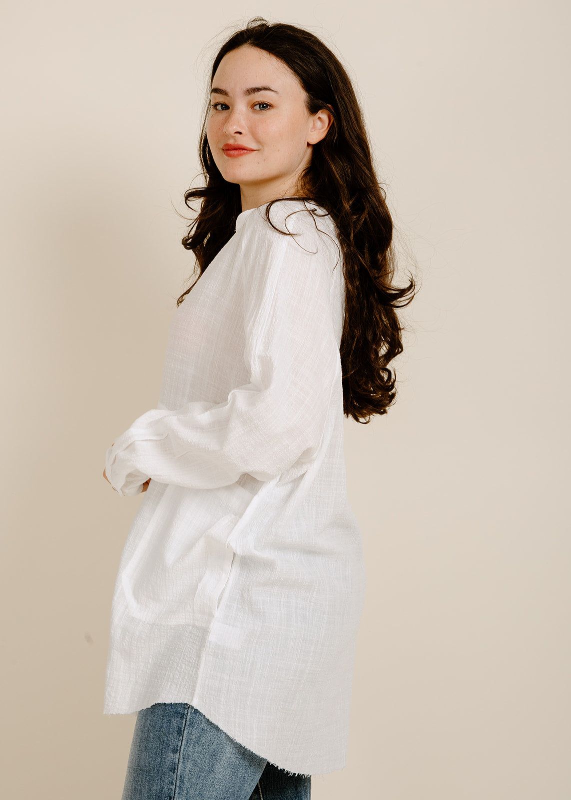 Day Dream Button Down Tunic - White sold by Vinnie Louise product image thumbnail 2