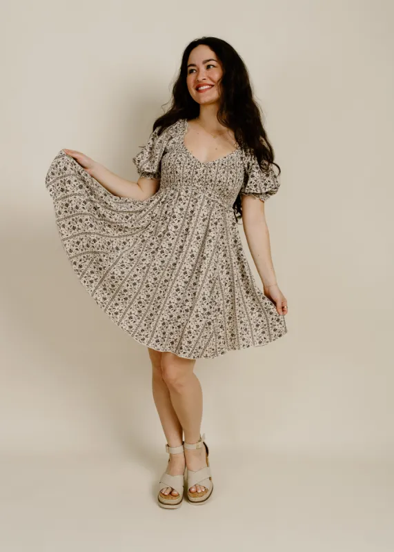 Maggie Mini Dress - Cream sold by Vinnie Louise