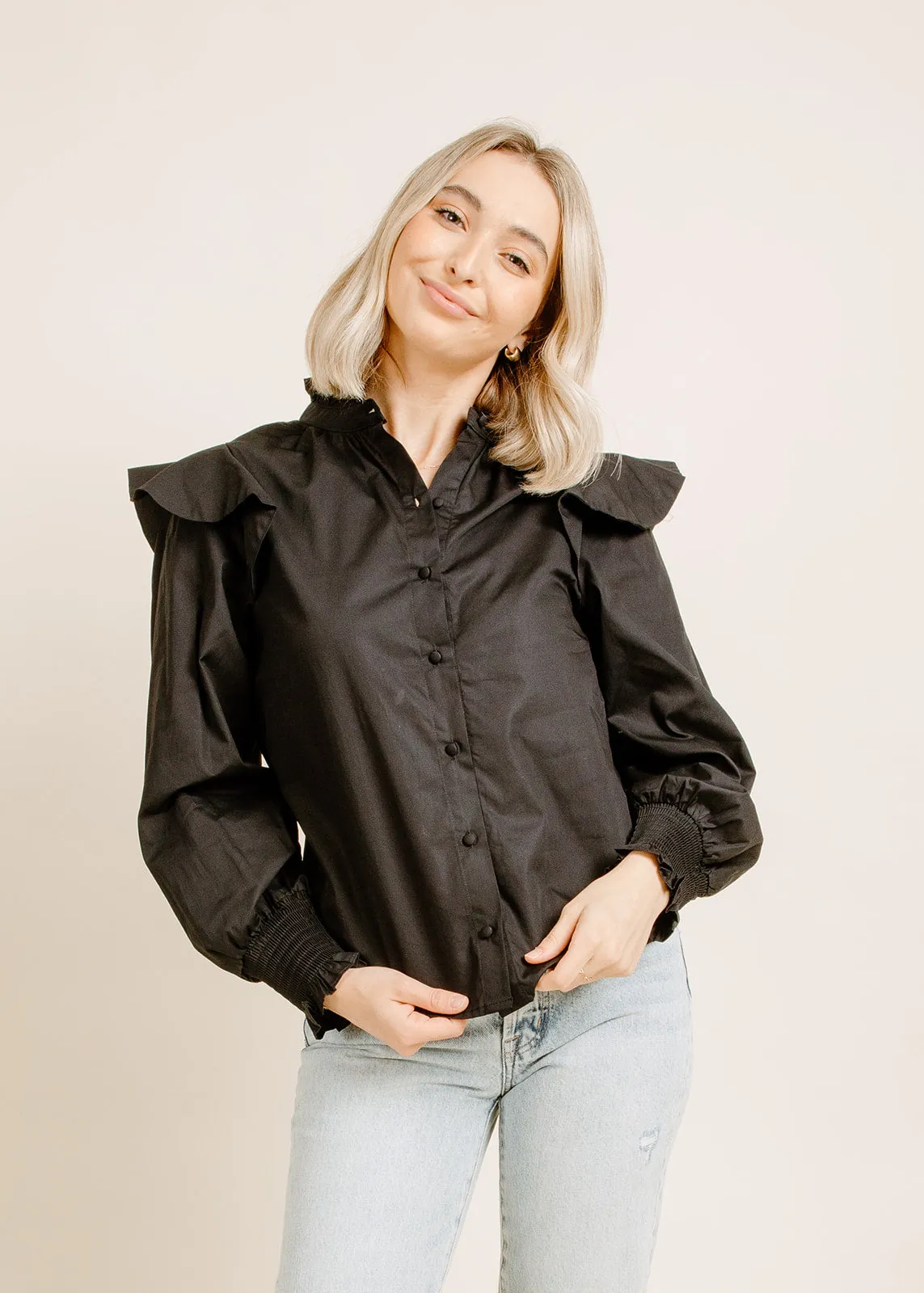 Brinley Blouse - Black sold by Vinnie Louise