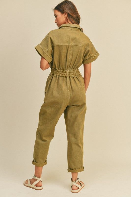Janine Jumpsuit - Olive sold by Vinnie Louise product image thumbnail 3