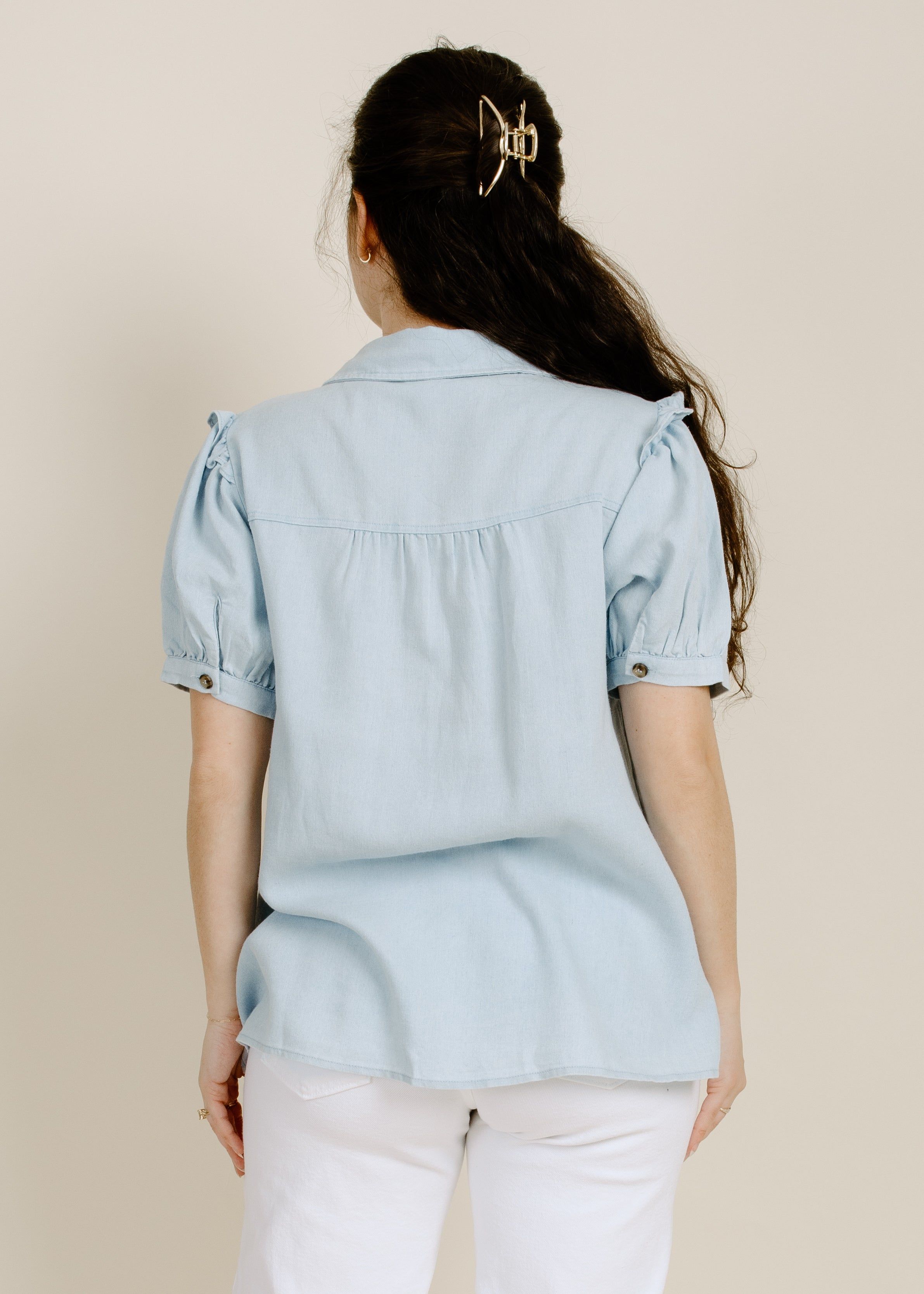 Blaine Blouse - Denim sold by Vinnie Louise product image thumbnail 3