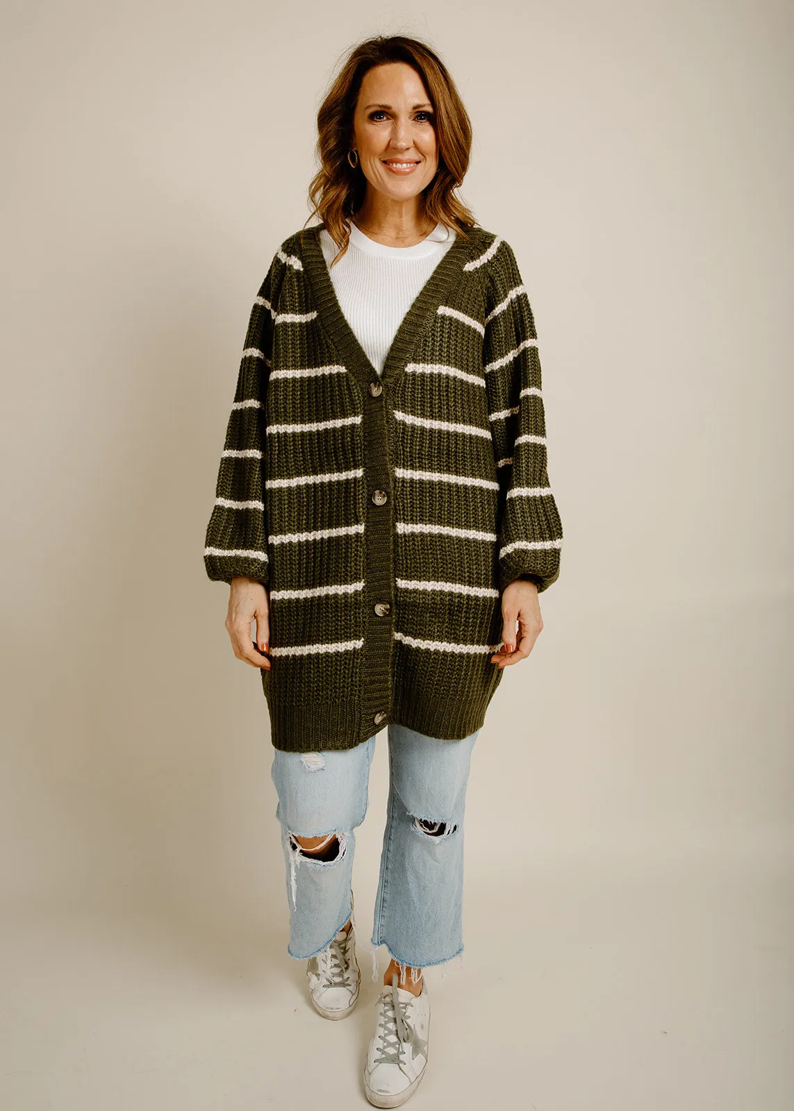 Cecilia Cardigan - Olive sold by Vinnie Louise product image thumbnail 2