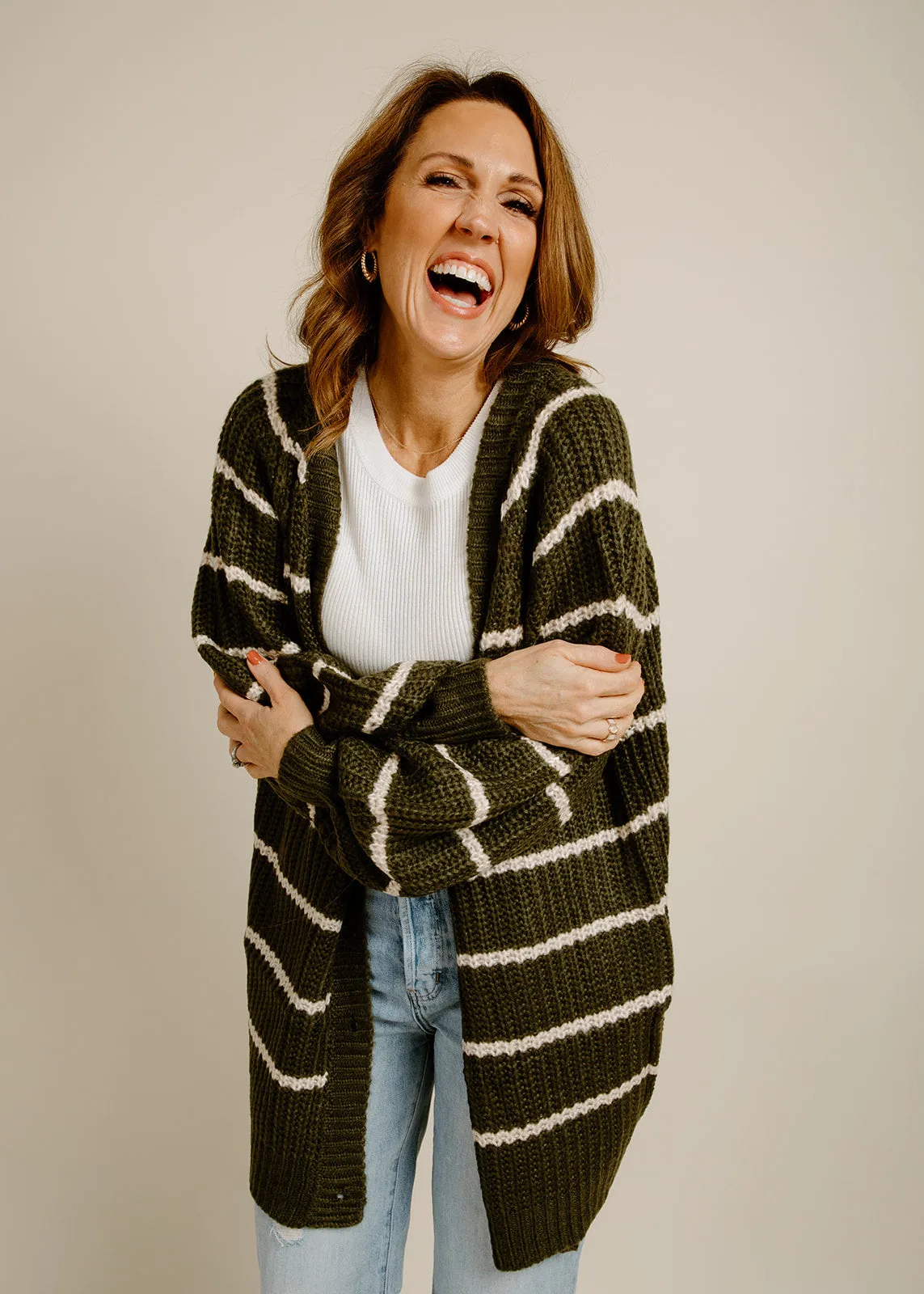 Cecilia Cardigan - Olive sold by Vinnie Louise