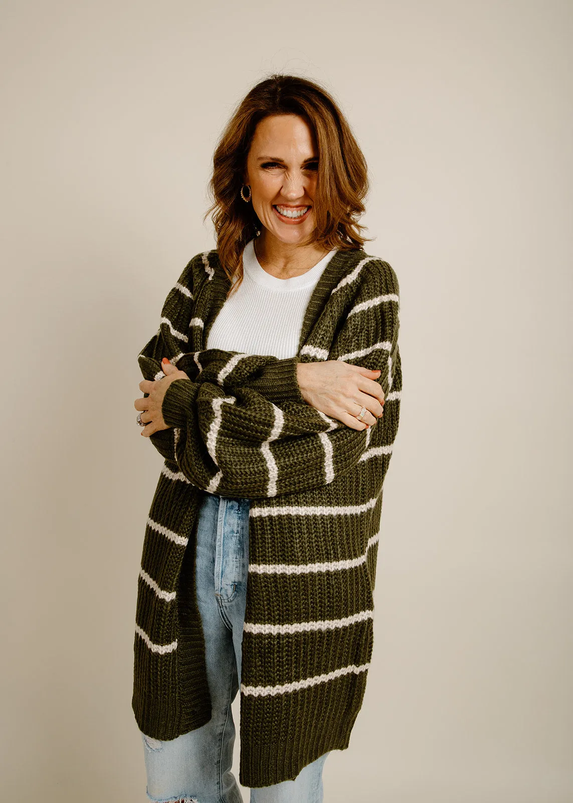 Cecilia Cardigan - Olive sold by Vinnie Louise product image thumbnail 4