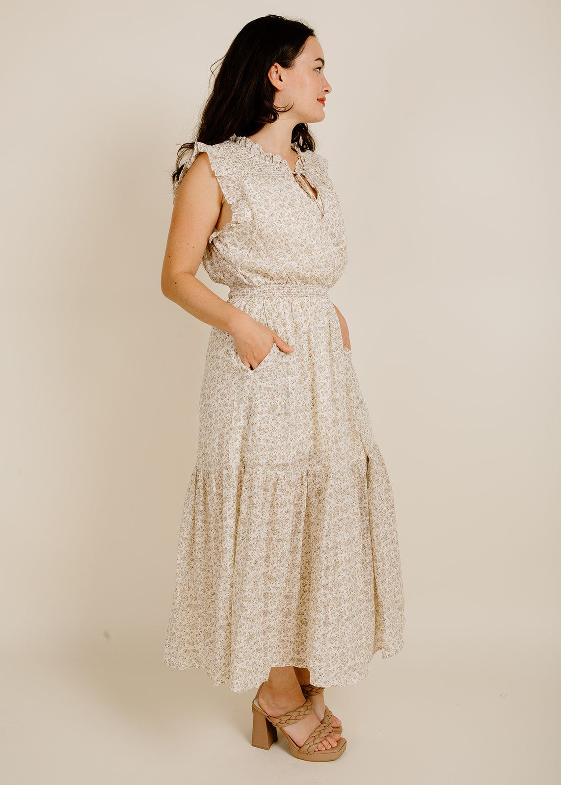 Meredith Midi Dress - Ivory sold by Vinnie Louise product image thumbnail 2