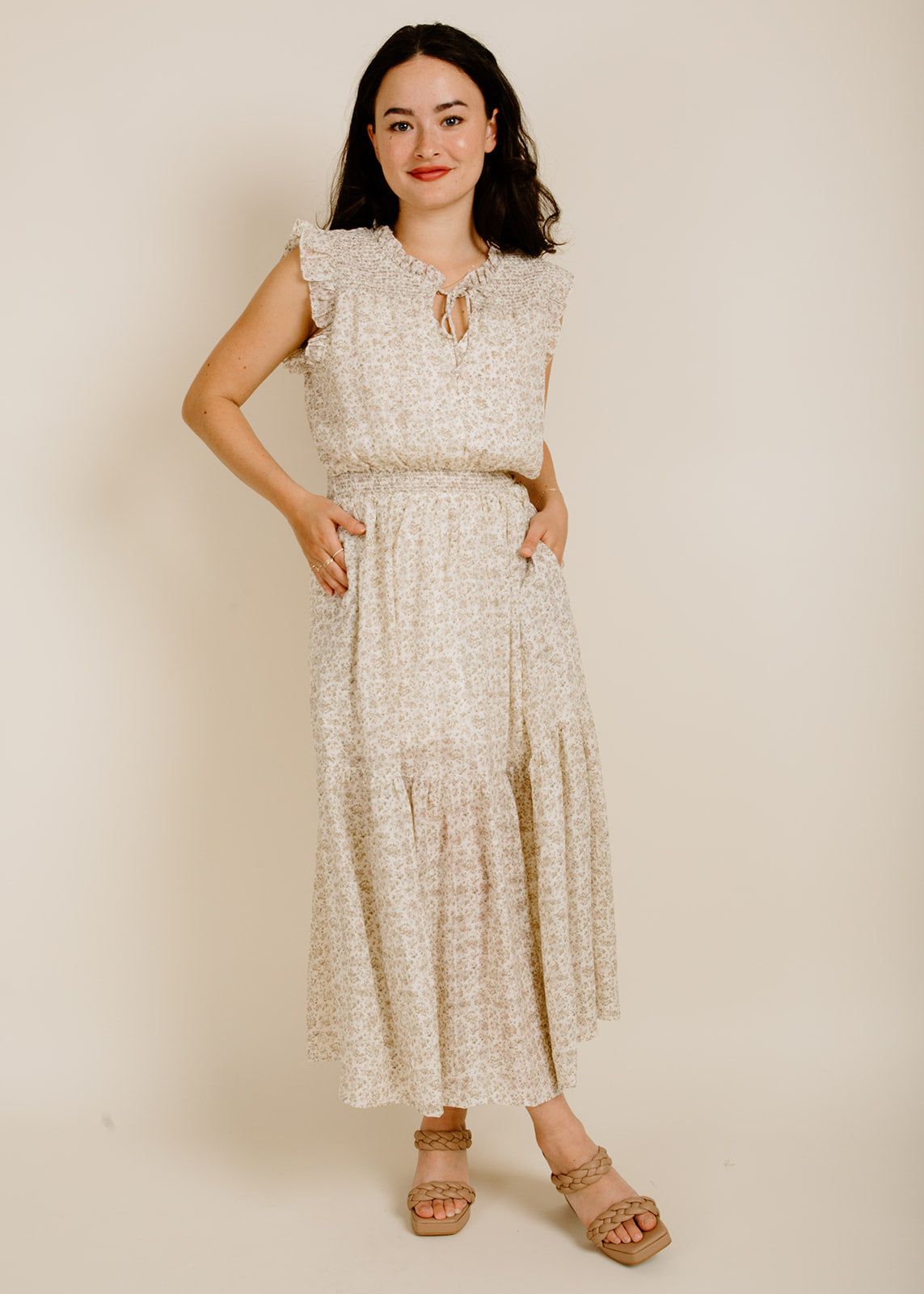 Meredith Midi Dress - Ivory sold by Vinnie Louise