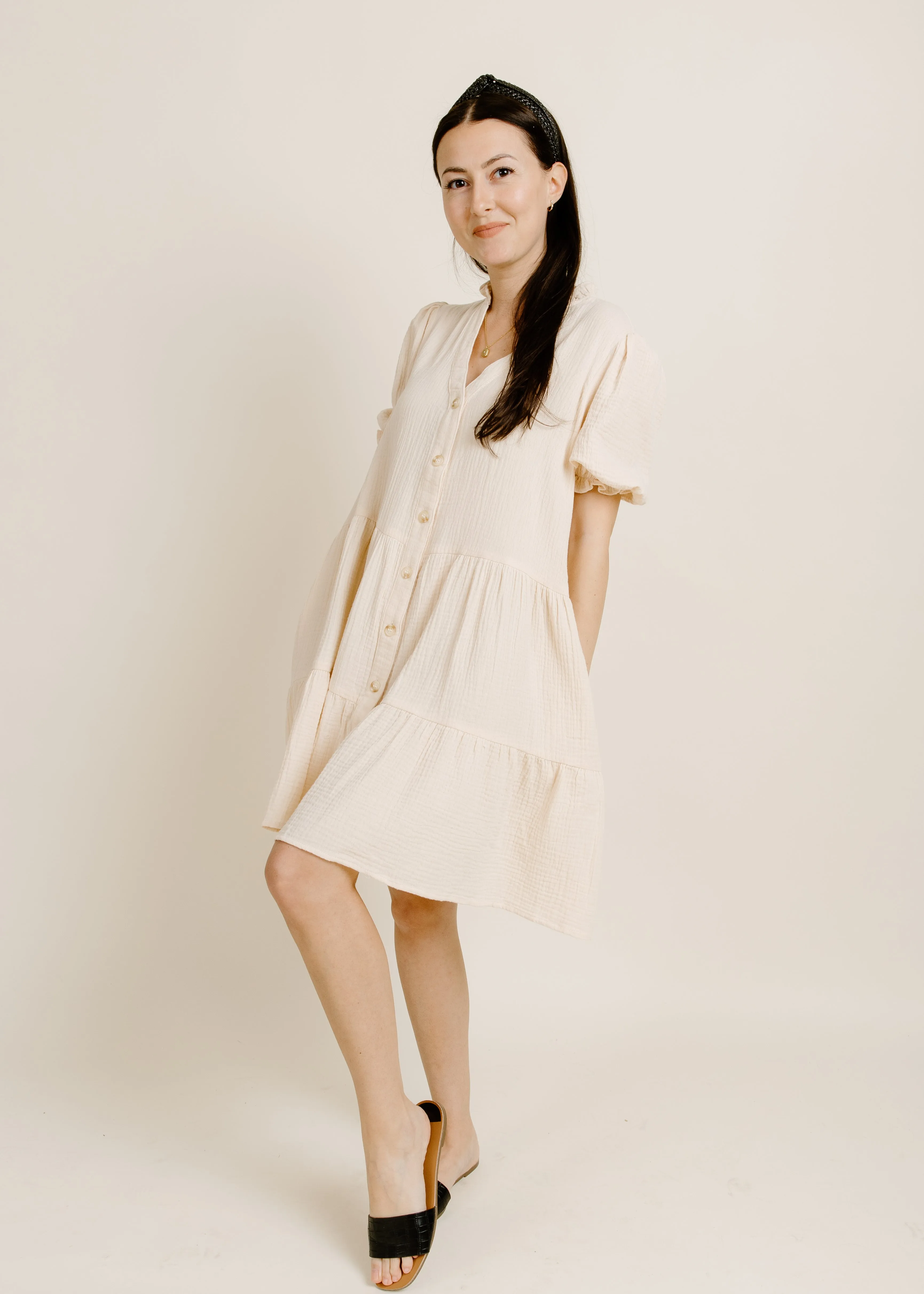 Katie Mini Dress - Natural sold by Vinnie Louise product image thumbnail 2