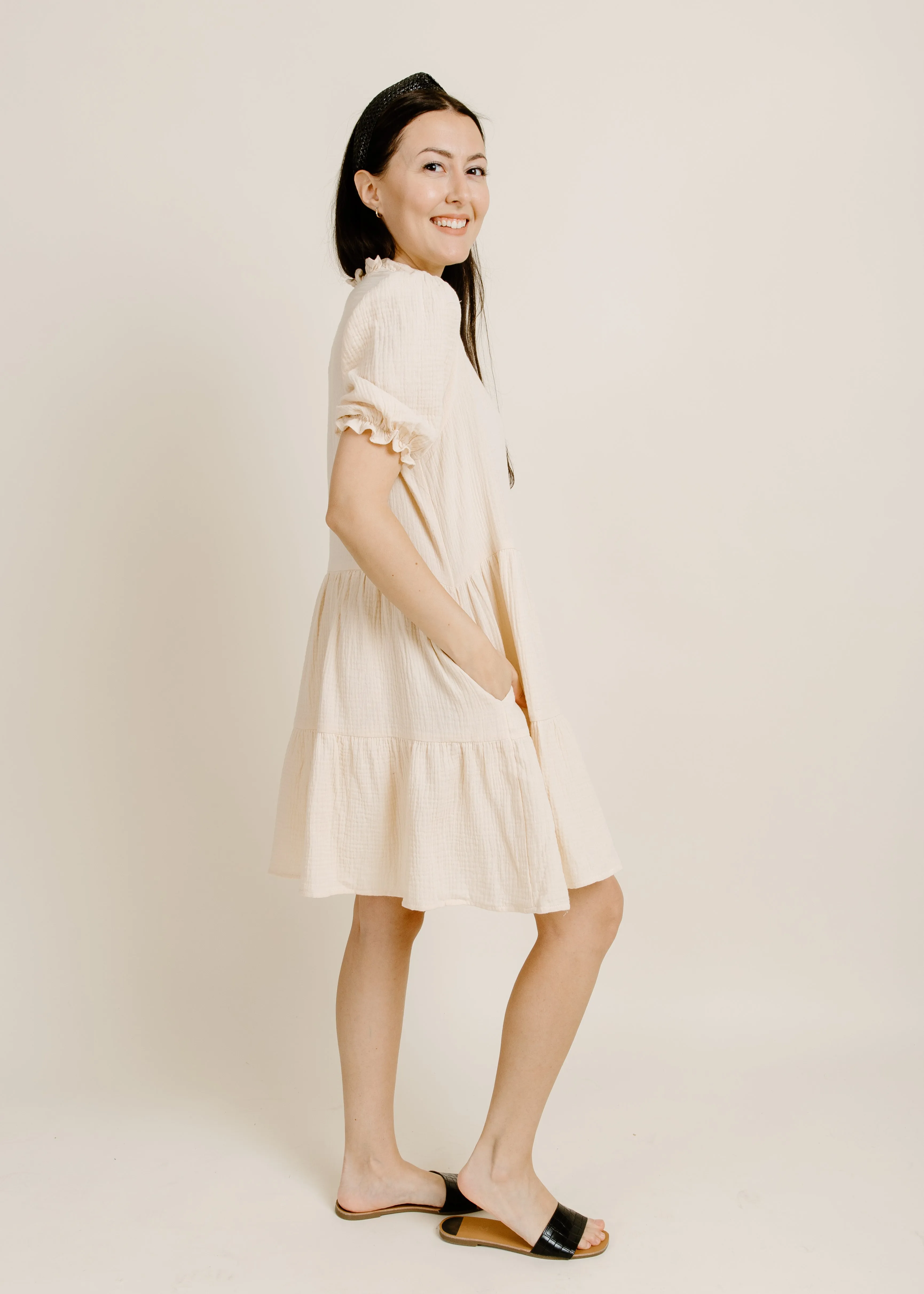 Katie Mini Dress - Natural sold by Vinnie Louise product image thumbnail 3