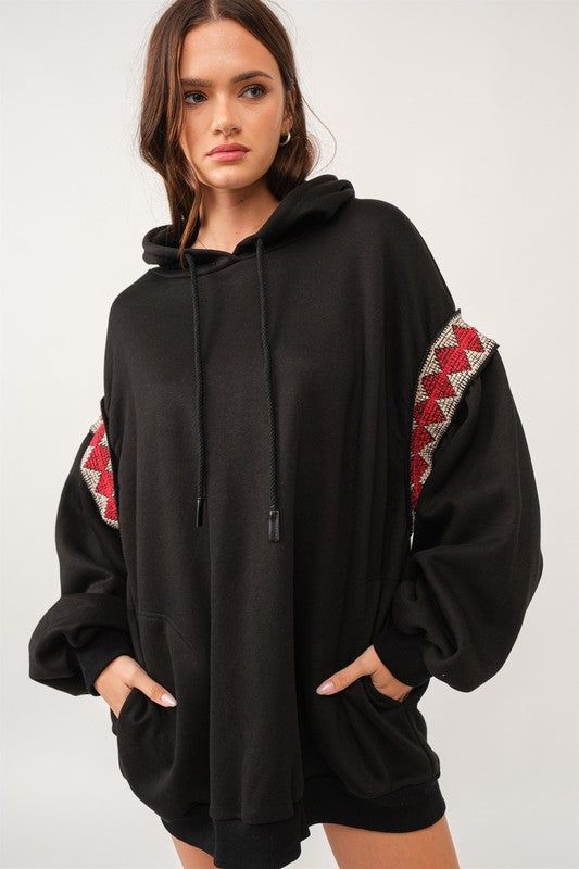 Etta Hoodie Sweatshirt- Black sold by Vinnie Louise product image thumbnail 2