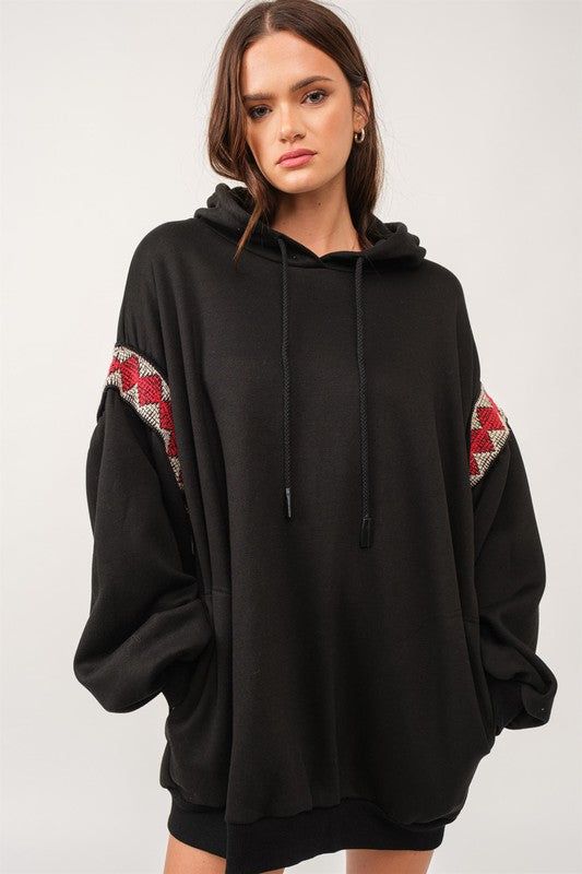 Etta Hoodie Sweatshirt- Black sold by Vinnie Louise product image thumbnail 3