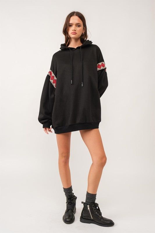Etta Hoodie Sweatshirt- Black sold by Vinnie Louise product image thumbnail 4
