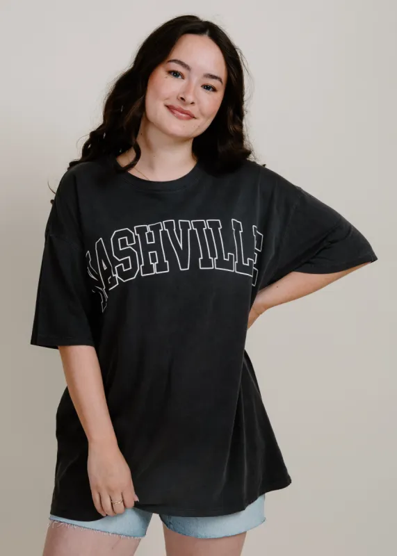 All Out Nashville Tee - Charcoal sold by Vinnie Louise
