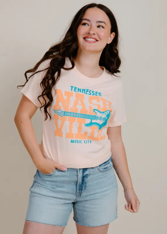 Rock Out In Nash Tee - Salmon sold by Vinnie Louise