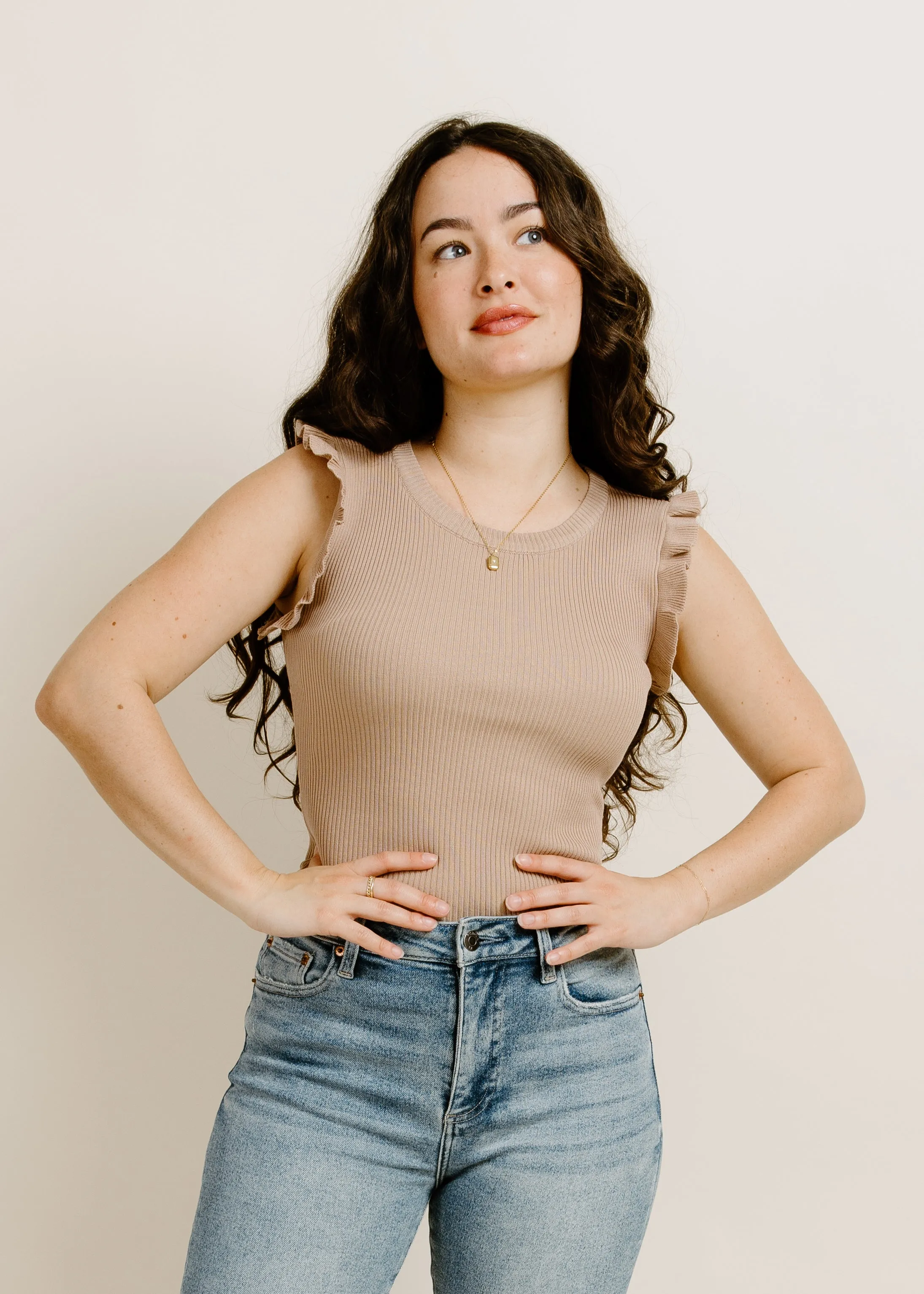 Shelly Knit Tank - Tan sold by Vinnie Louise product image thumbnail 4