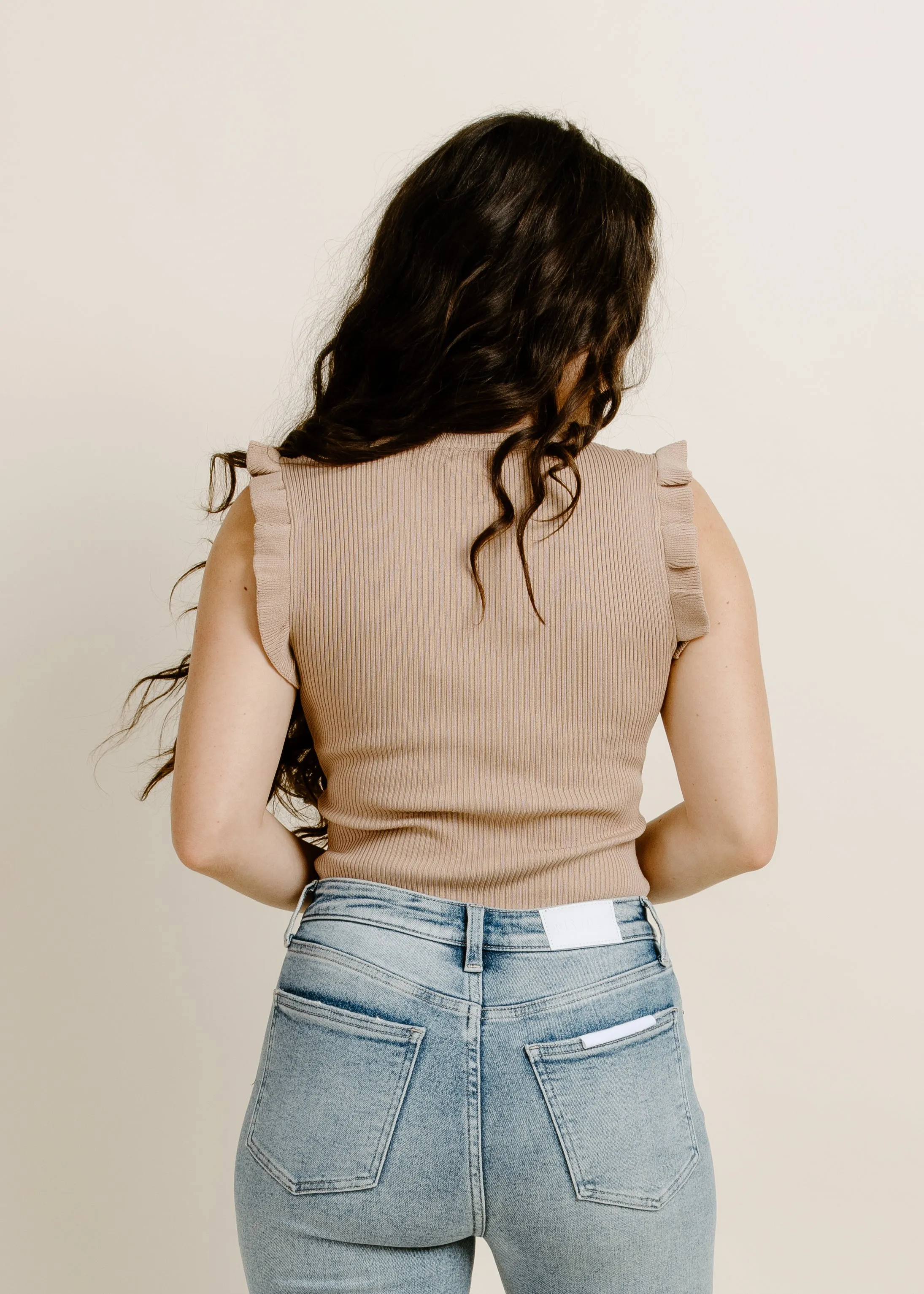 Shelly Knit Tank - Tan sold by Vinnie Louise product image thumbnail 2