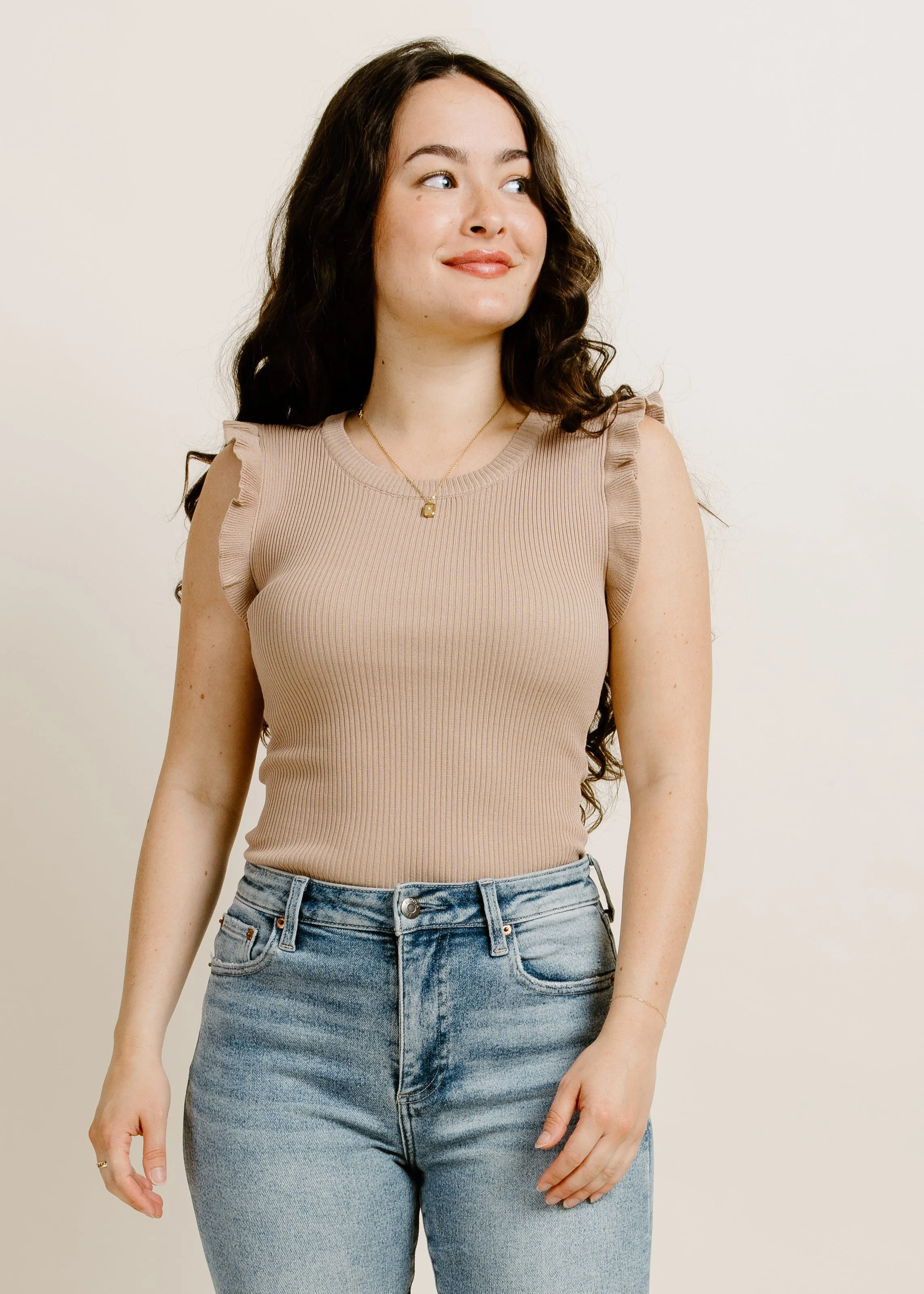 Shelly Knit Tank - Tan sold by Vinnie Louise product image thumbnail 5